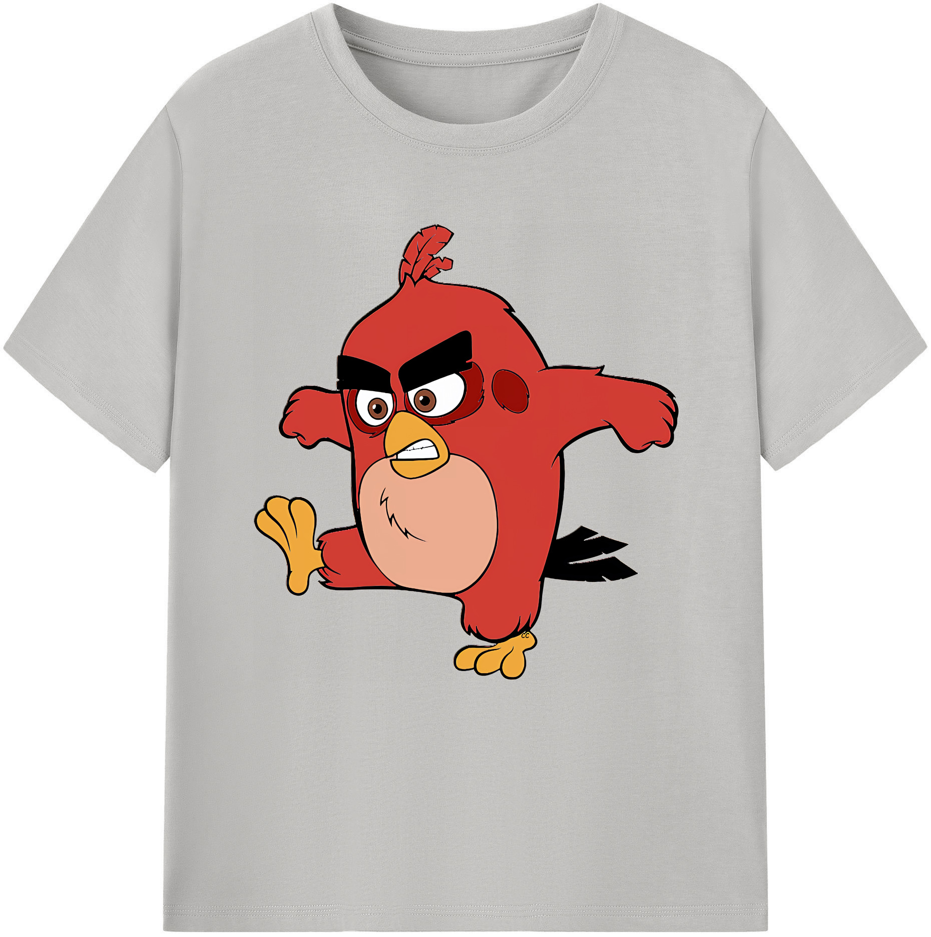 （画像用） Angry Birds アングリーバード レディースカジュアルプリントTシャツ（綿100％）