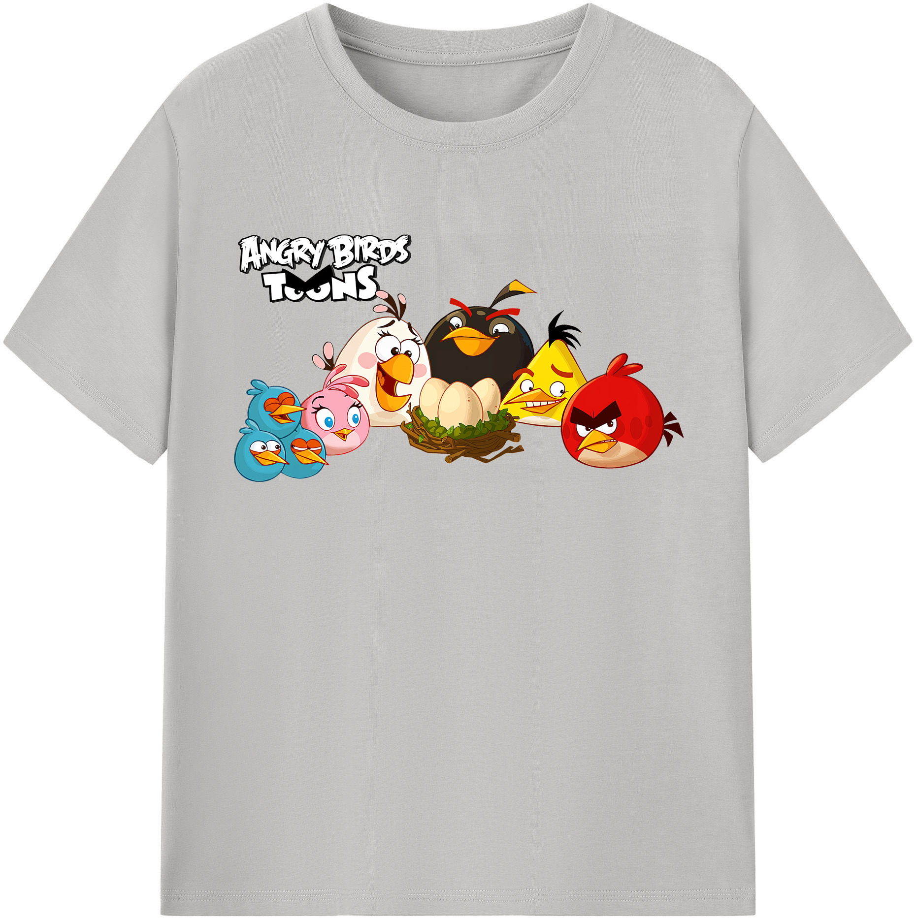 （画像用） Angry Birds アングリーバード レディースカジュアルプリントTシャツ（綿100％）