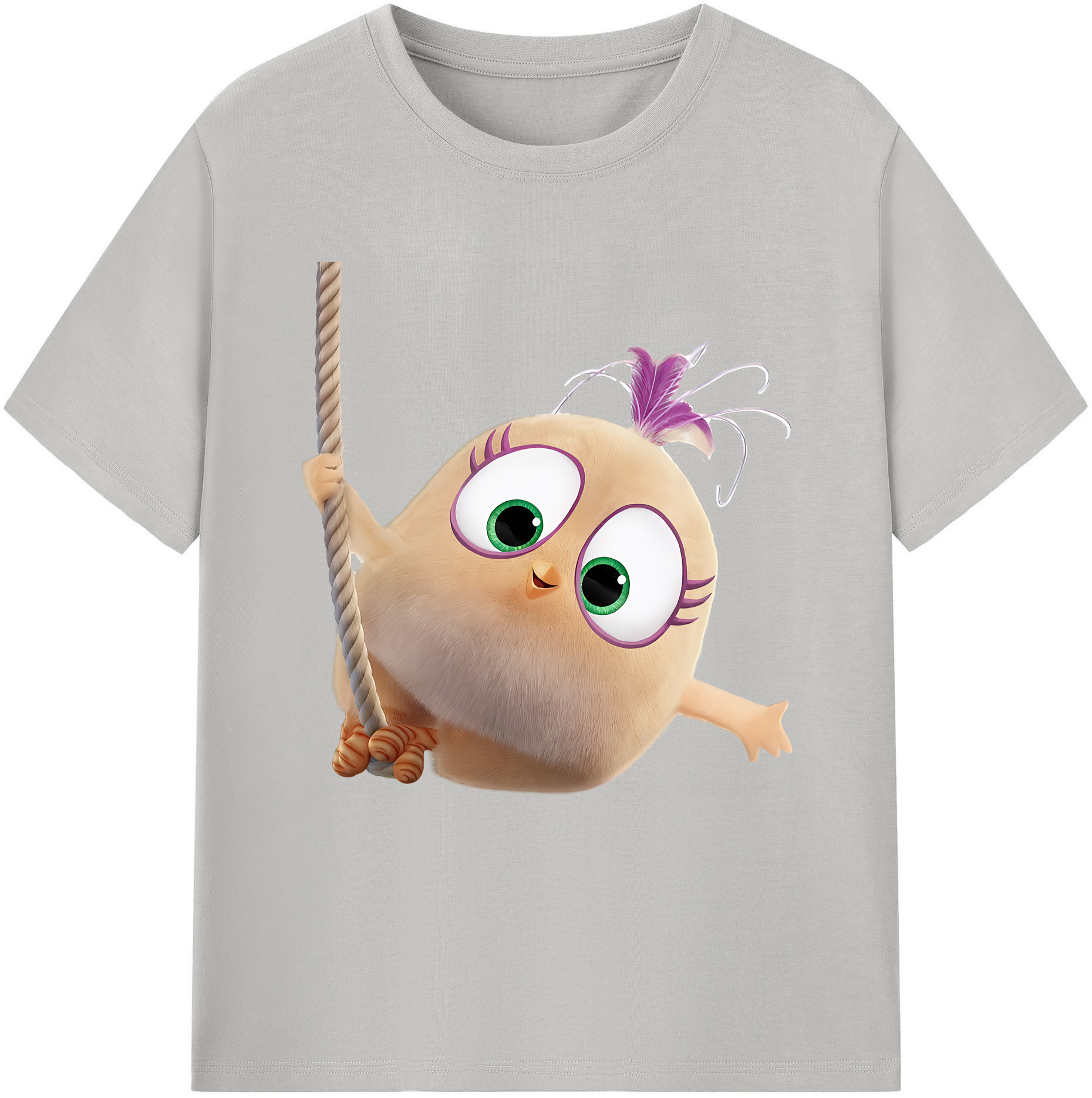 （画像用） Angry Birds アングリーバード レディースカジュアルプリントTシャツ（綿100％）