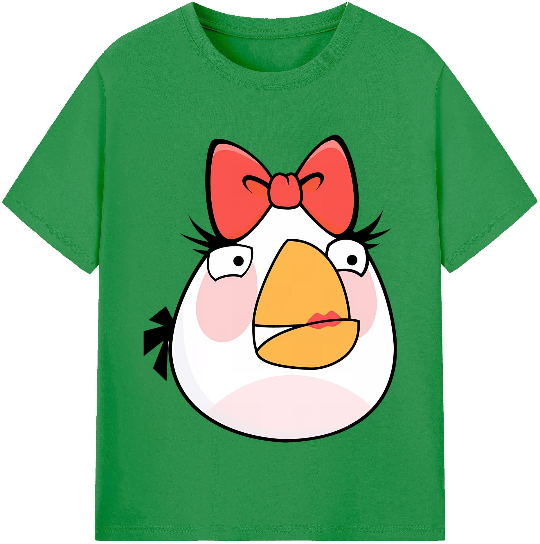 （画像用） Angry Birds アングリーバード レディースカジュアルプリントTシャツ（綿100％）