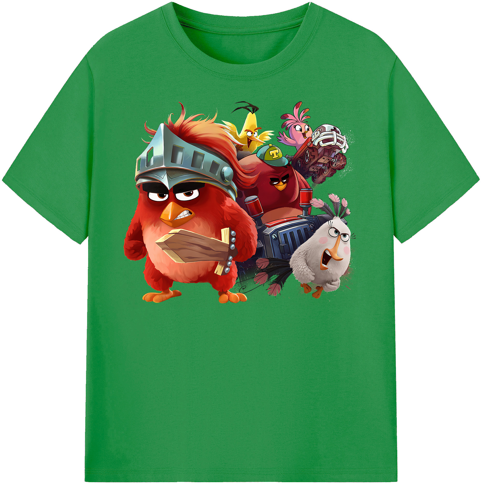 （画像用） Angry Birds アングリーバード レディースカジュアルプリントTシャツ（綿100％）