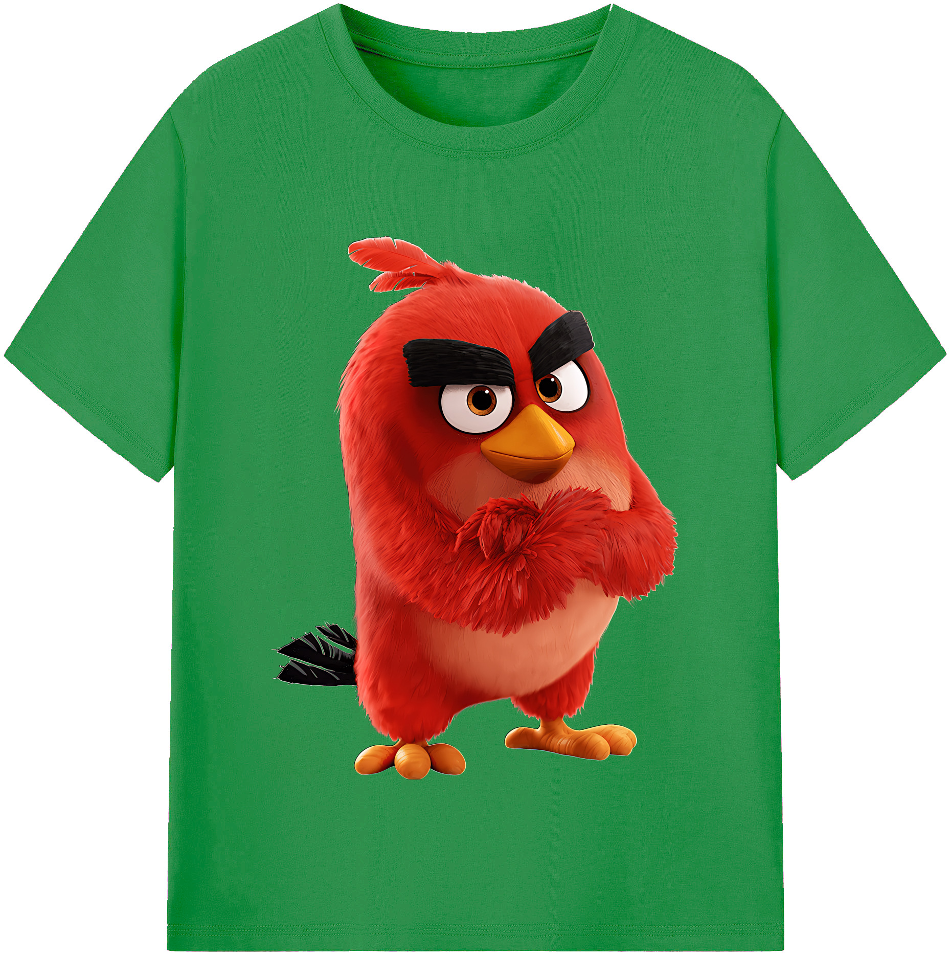 （画像用） Angry Birds アングリーバード レディースカジュアルプリントTシャツ（綿100％）