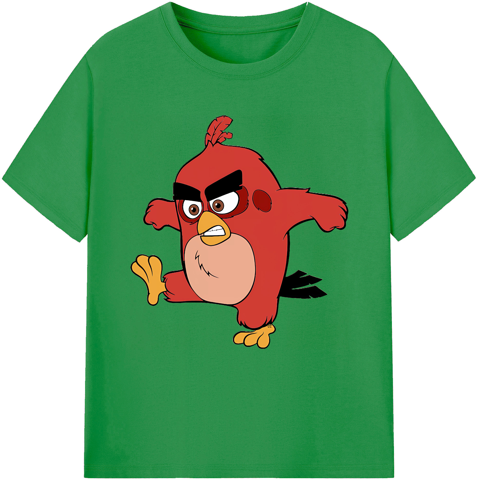 （画像用） Angry Birds アングリーバード レディースカジュアルプリントTシャツ（綿100％）