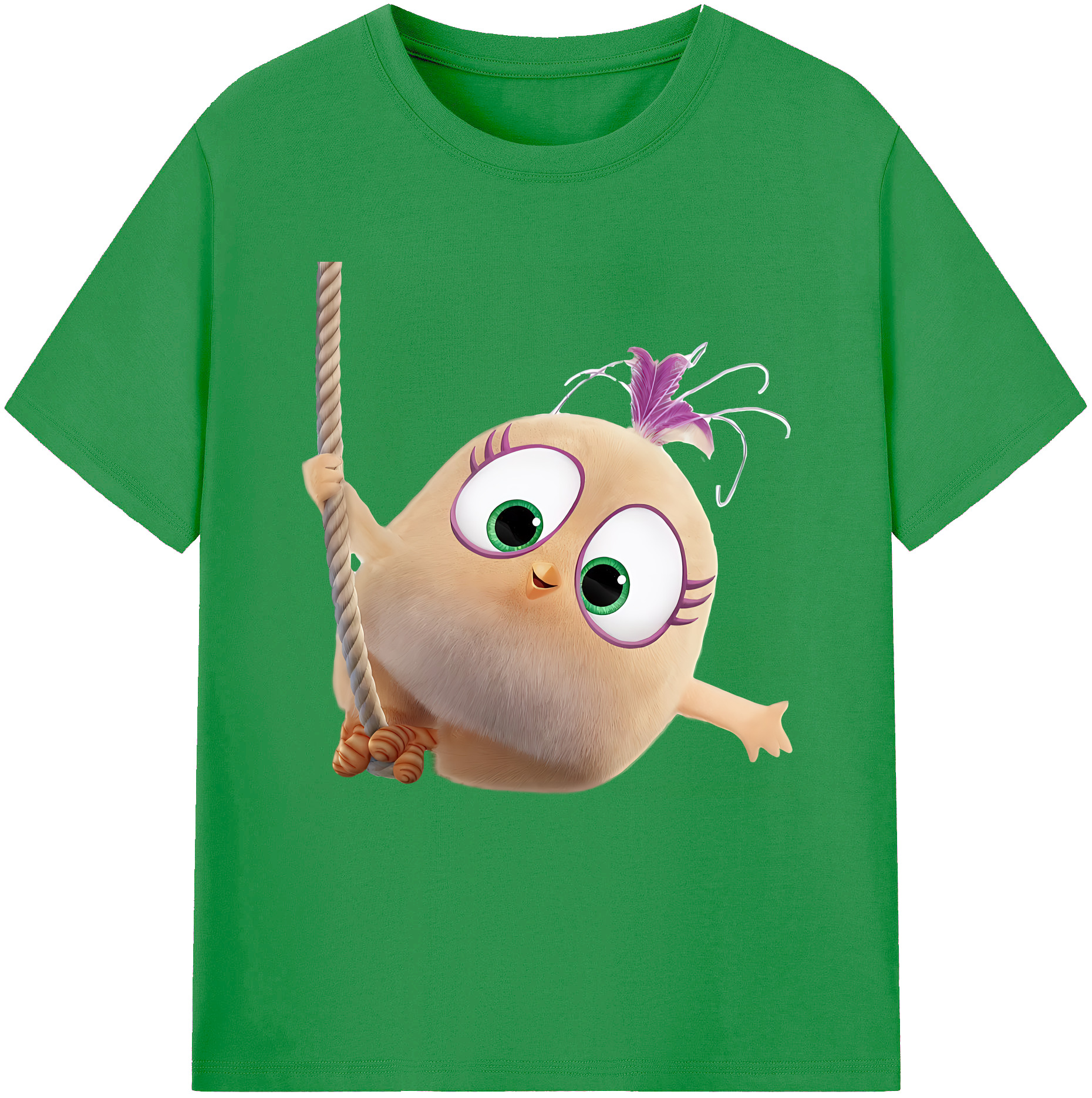 （画像用） Angry Birds アングリーバード レディースカジュアルプリントTシャツ（綿100％）