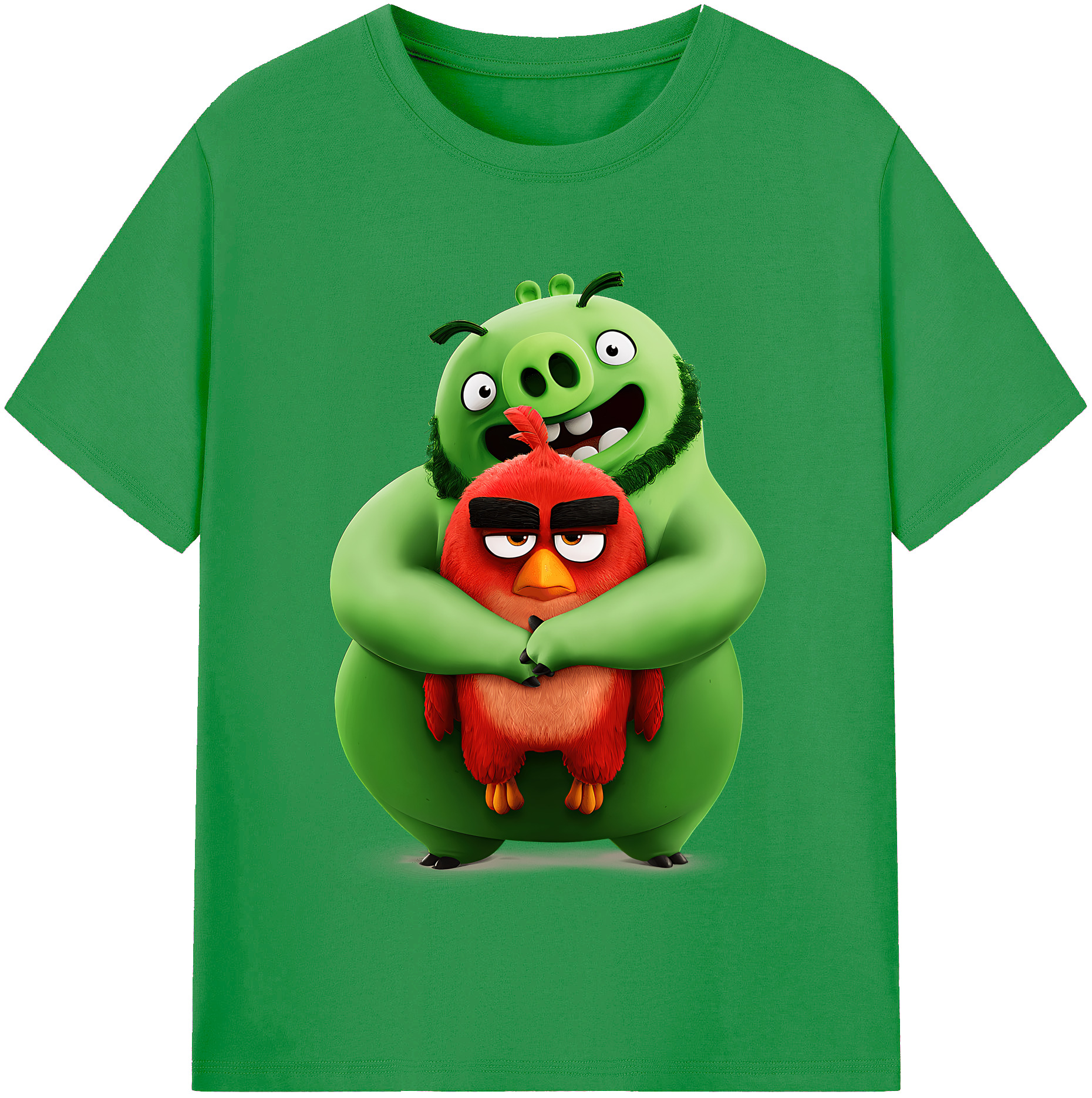 （画像用） Angry Birds アングリーバード レディースカジュアルプリントTシャツ（綿100％）