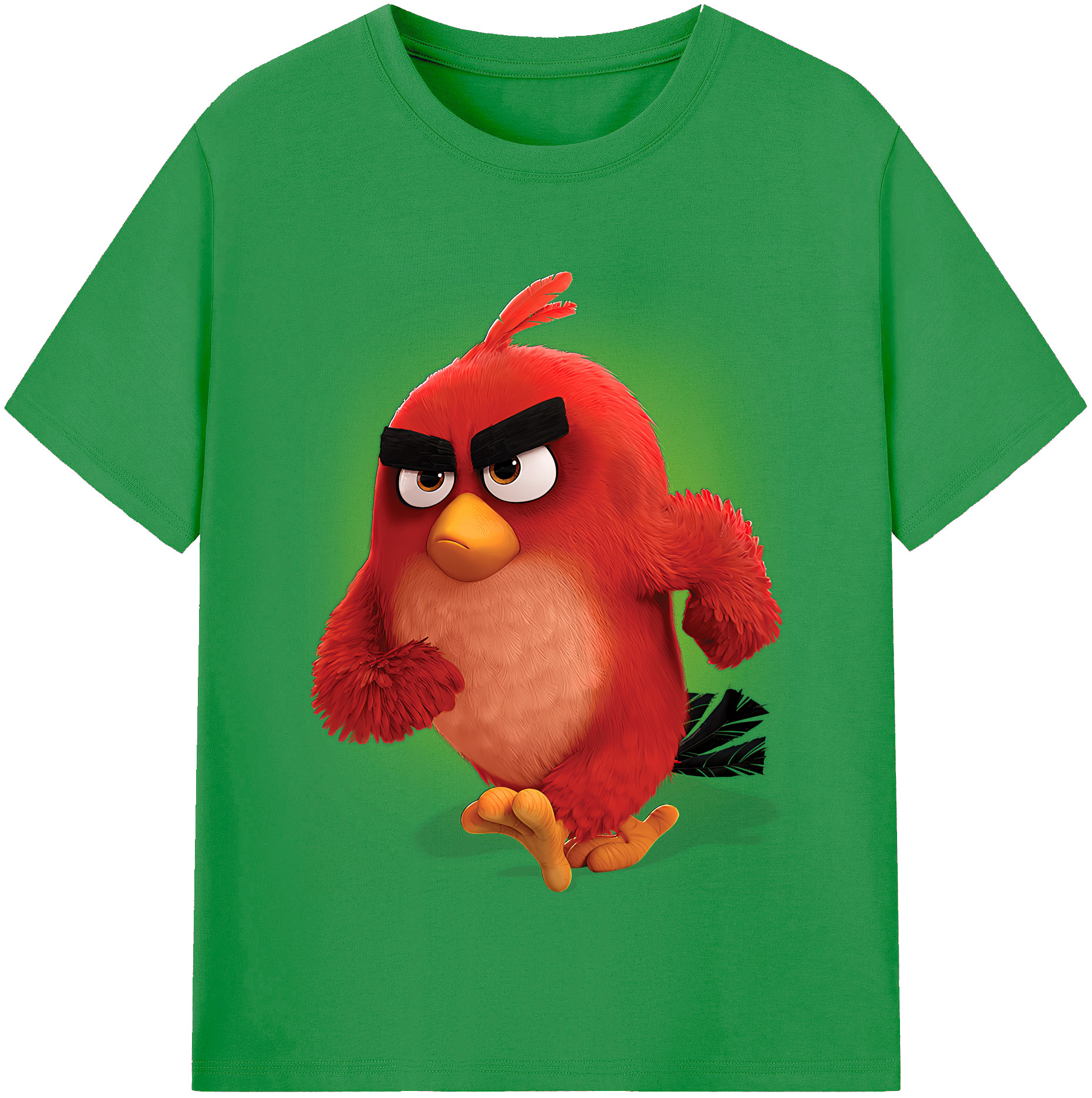 （画像用） Angry Birds アングリーバード レディースカジュアルプリントTシャツ（綿100％）