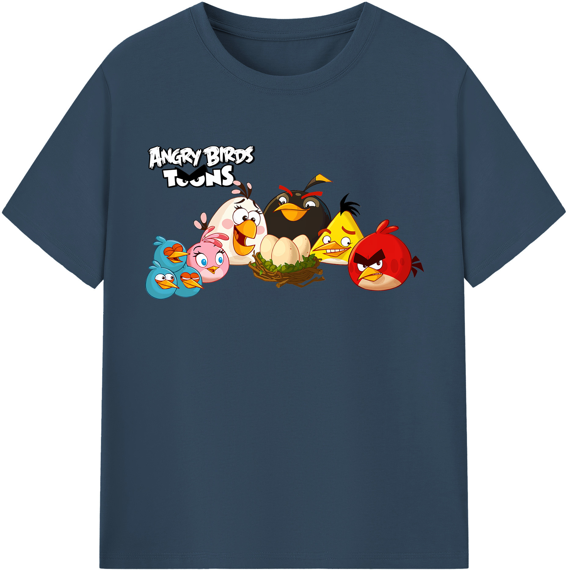 （画像用） Angry Birds アングリーバード レディースカジュアルプリントTシャツ（綿100％）