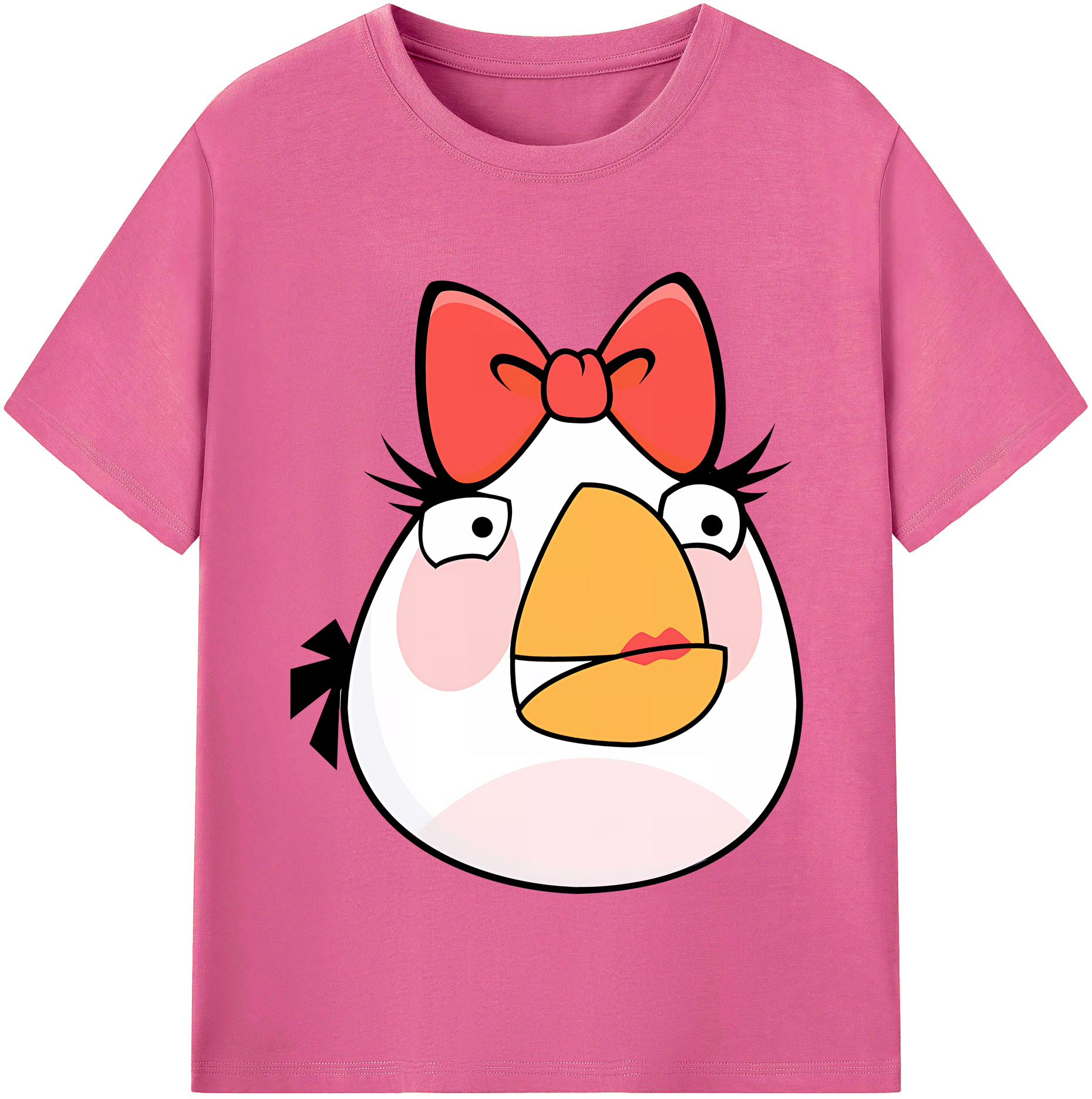 （画像用） Angry Birds アングリーバード レディースカジュアルプリントTシャツ（綿100％）