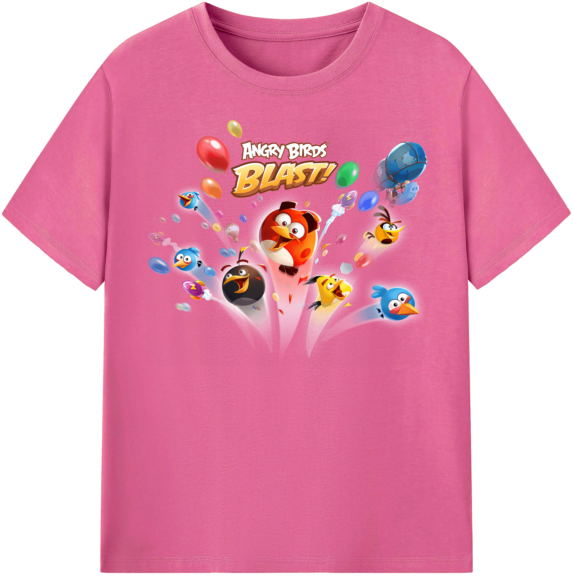 （画像用） Angry Birds アングリーバード レディースカジュアルプリントTシャツ（綿100％）