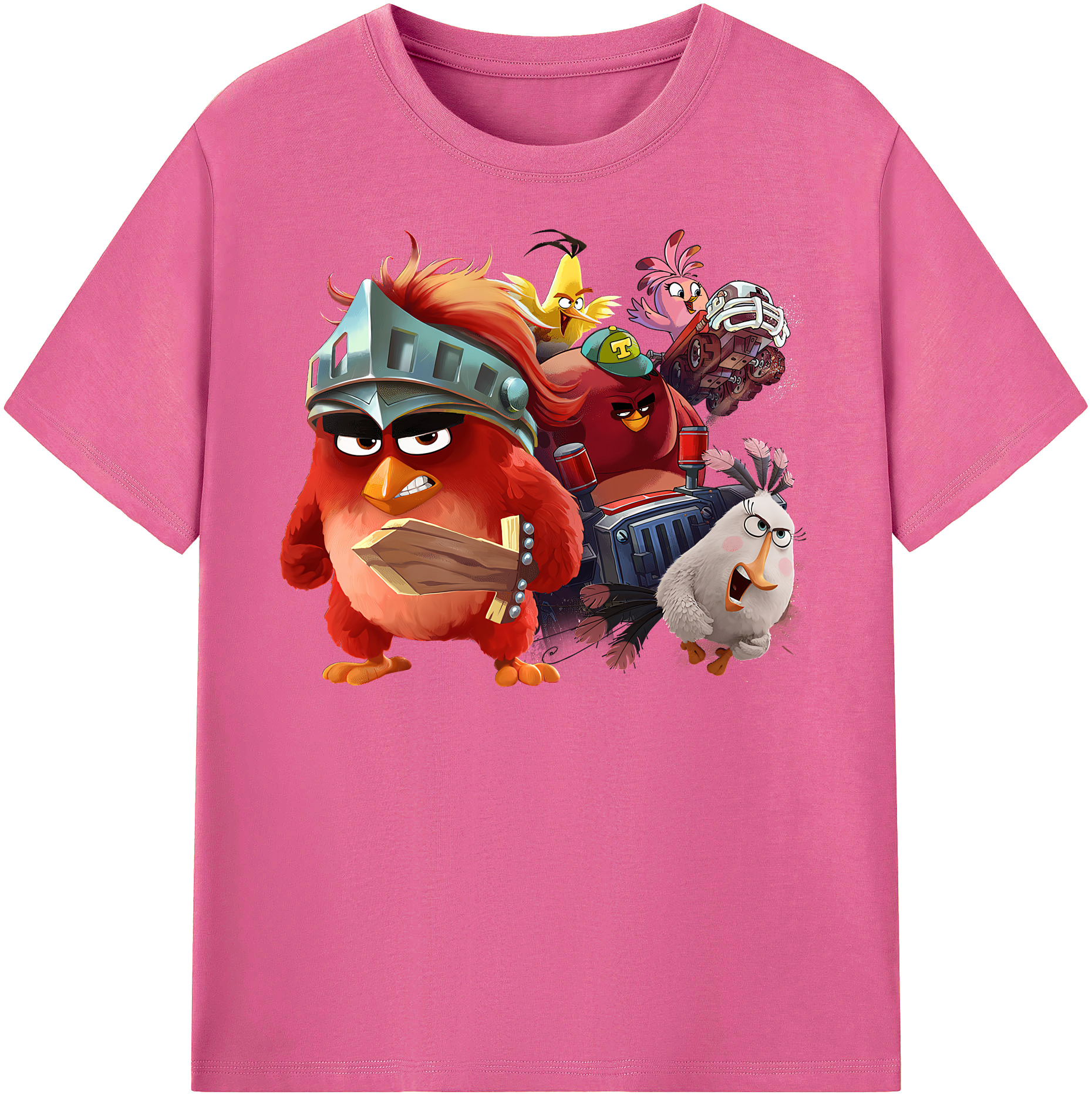 （画像用） Angry Birds アングリーバード レディースカジュアルプリントTシャツ（綿100％）