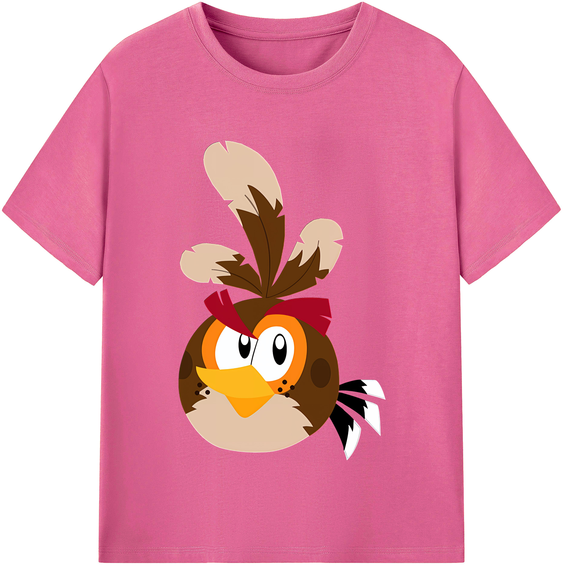 （画像用） Angry Birds アングリーバード レディースカジュアルプリントTシャツ（綿100％）