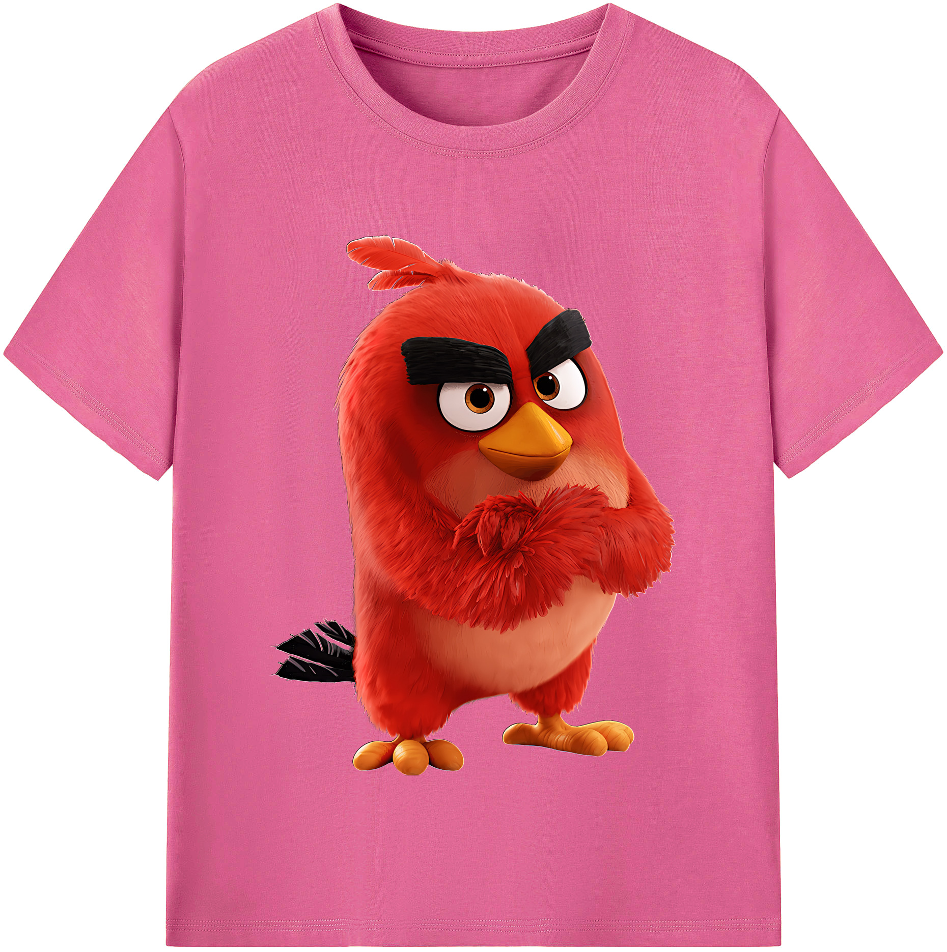 （画像用） Angry Birds アングリーバード レディースカジュアルプリントTシャツ（綿100％）