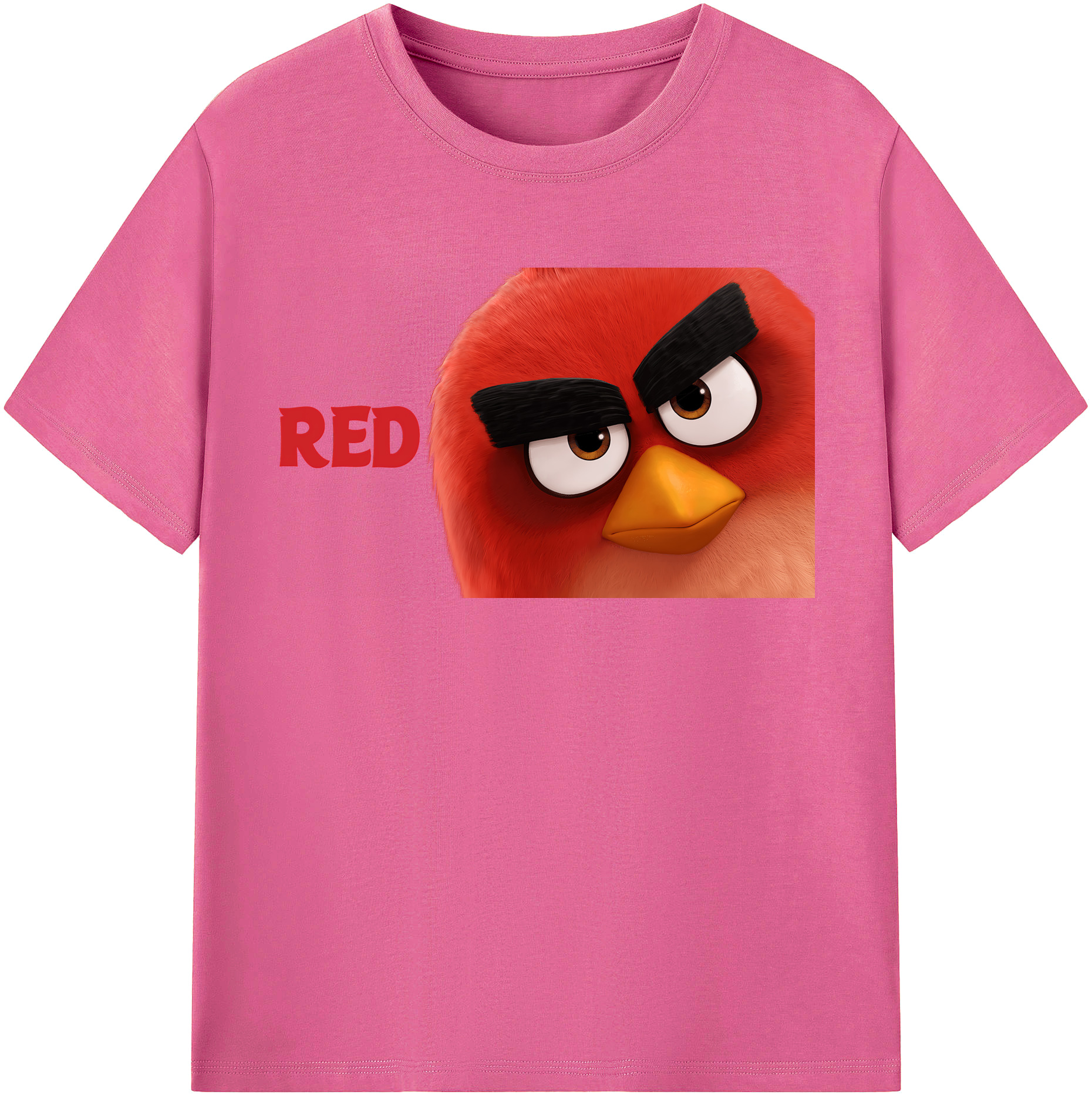 （画像用） Angry Birds アングリーバード レディースカジュアルプリントTシャツ（綿100％）