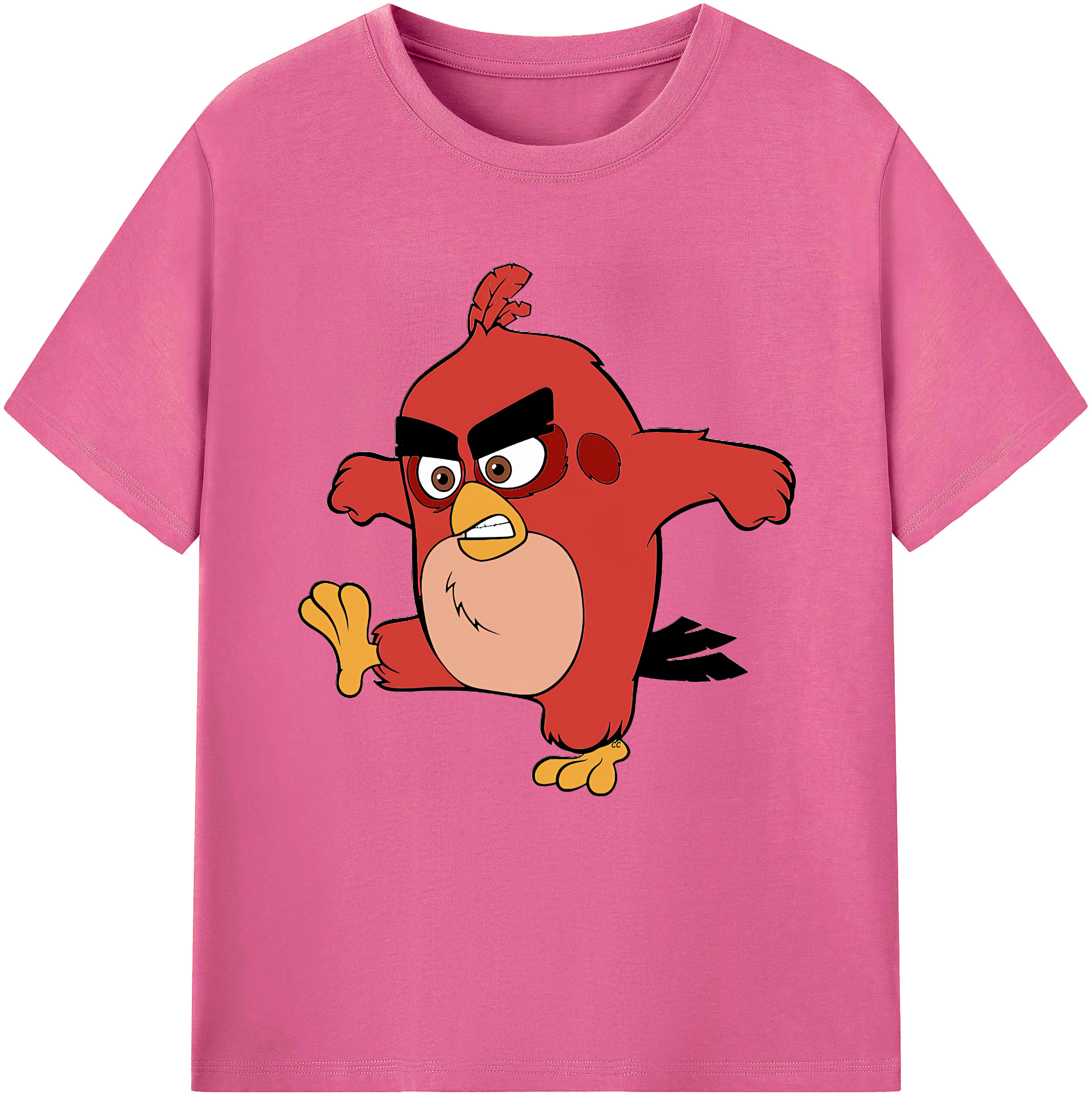 （画像用） Angry Birds アングリーバード レディースカジュアルプリントTシャツ（綿100％）