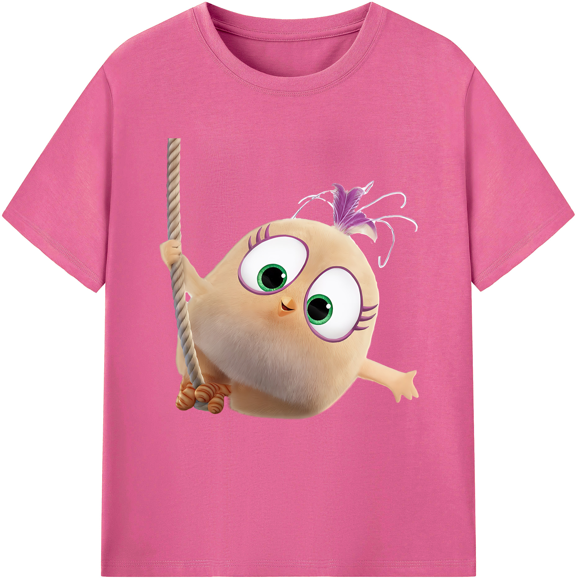 （画像用） Angry Birds アングリーバード レディースカジュアルプリントTシャツ（綿100％）