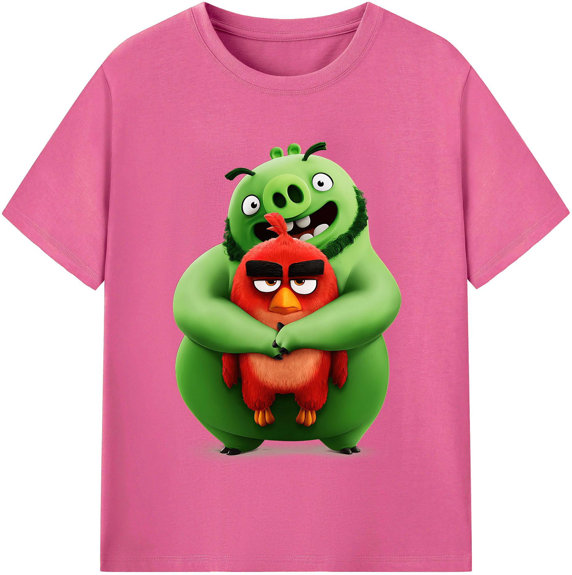 （画像用） Angry Birds アングリーバード レディースカジュアルプリントTシャツ（綿100％）
