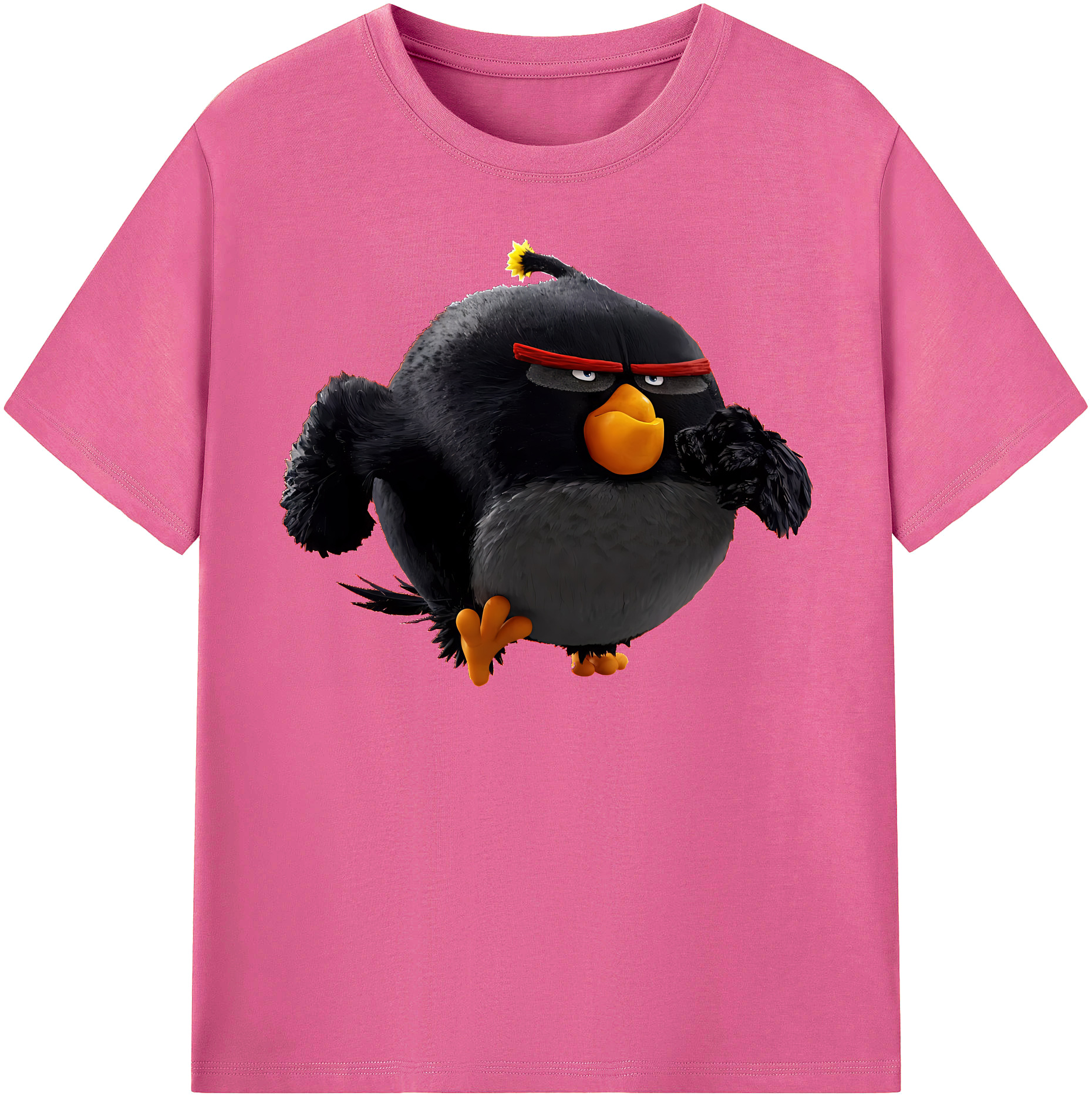 （画像用） Angry Birds アングリーバード レディースカジュアルプリントTシャツ（綿100％）