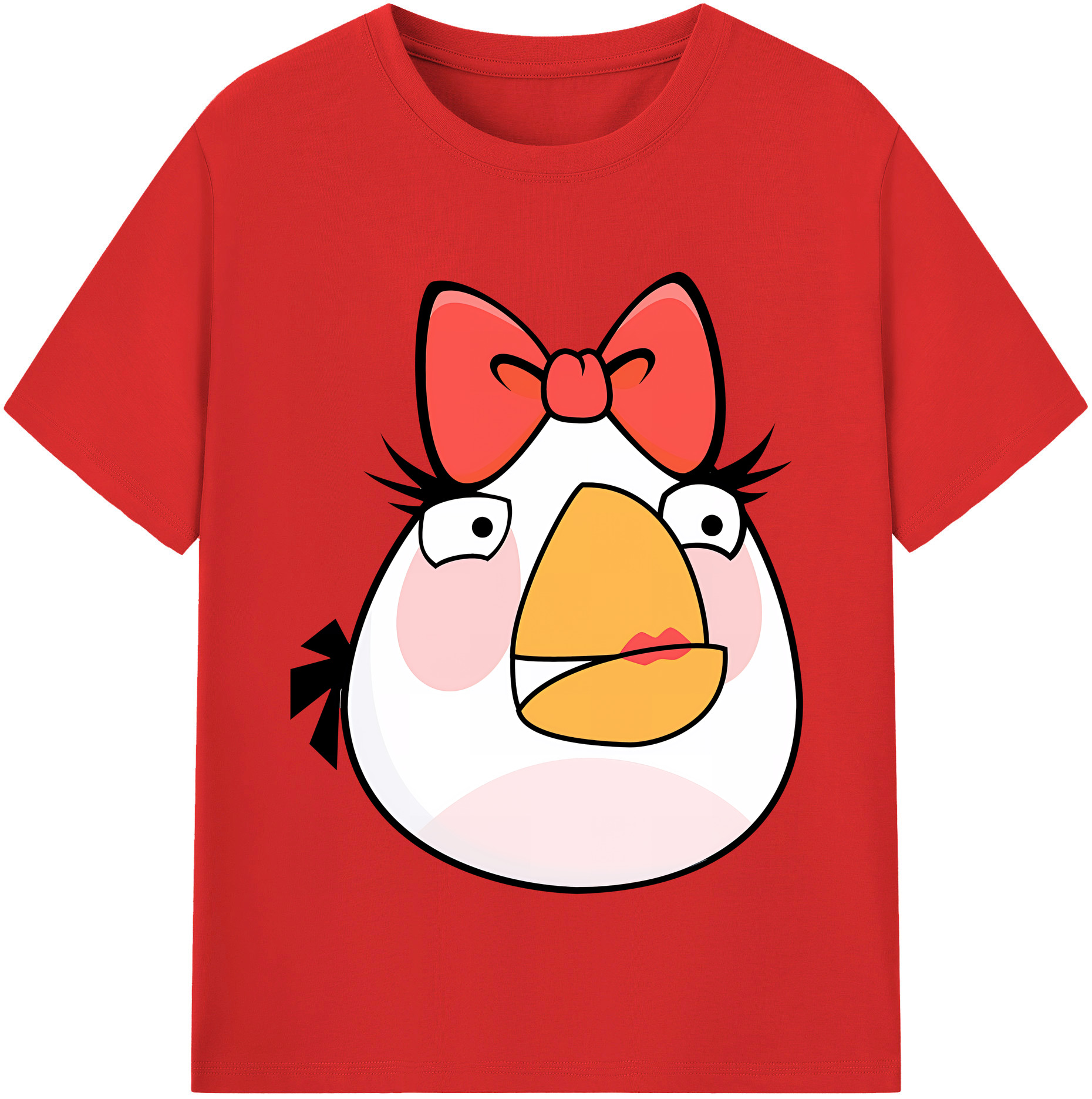 （画像用） Angry Birds アングリーバード レディースカジュアルプリントTシャツ（綿100％）