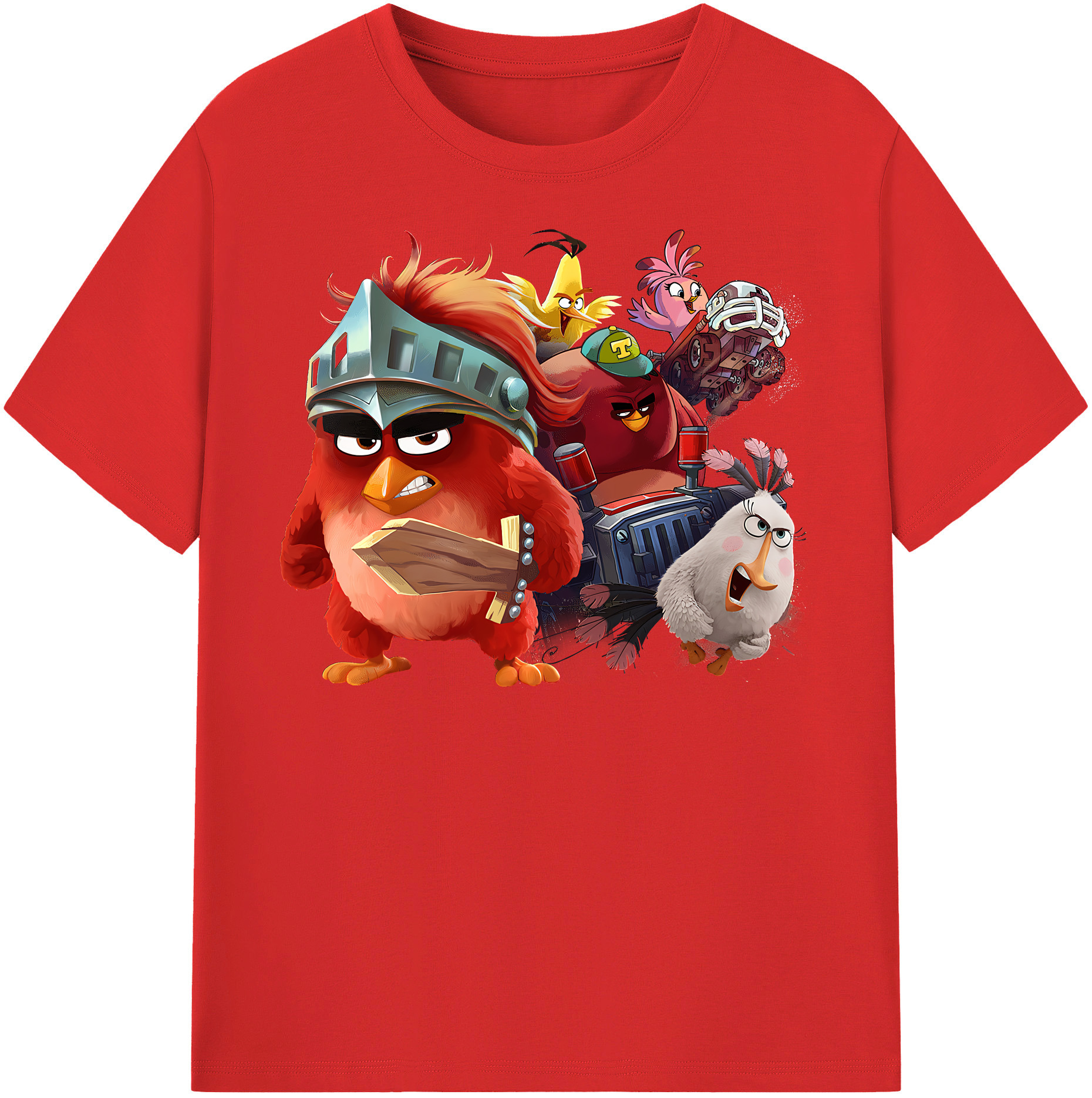 （画像用） Angry Birds アングリーバード レディースカジュアルプリントTシャツ（綿100％）