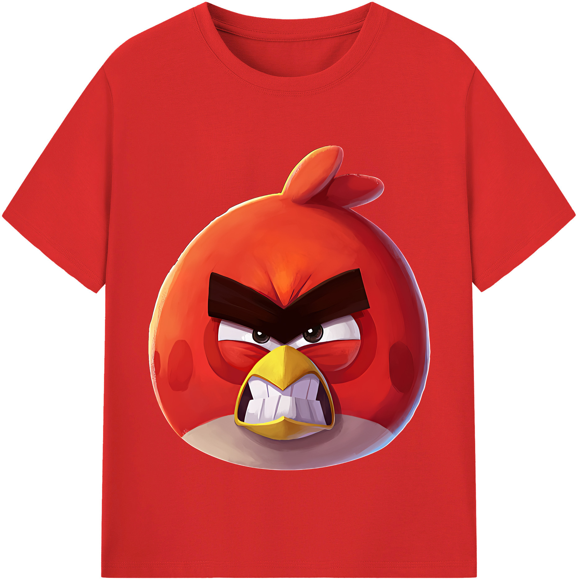 （画像用） Angry Birds アングリーバード レディースカジュアルプリントTシャツ（綿100％）