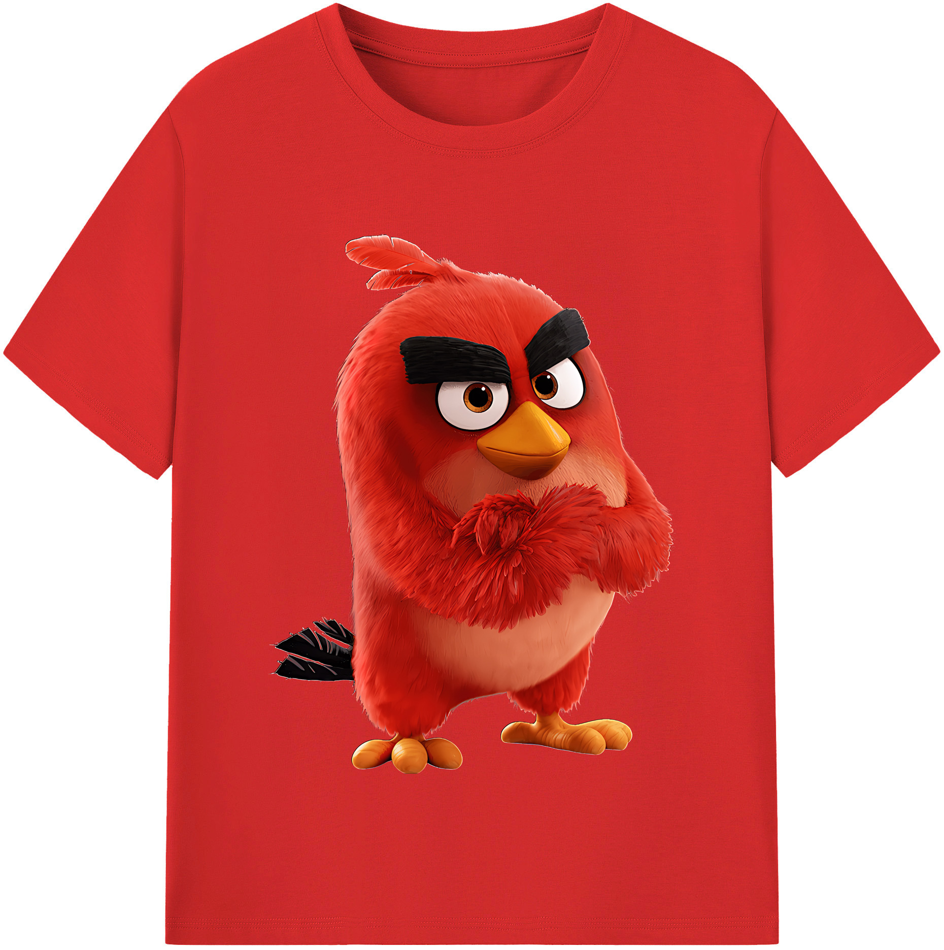 （画像用） Angry Birds アングリーバード レディースカジュアルプリントTシャツ（綿100％）