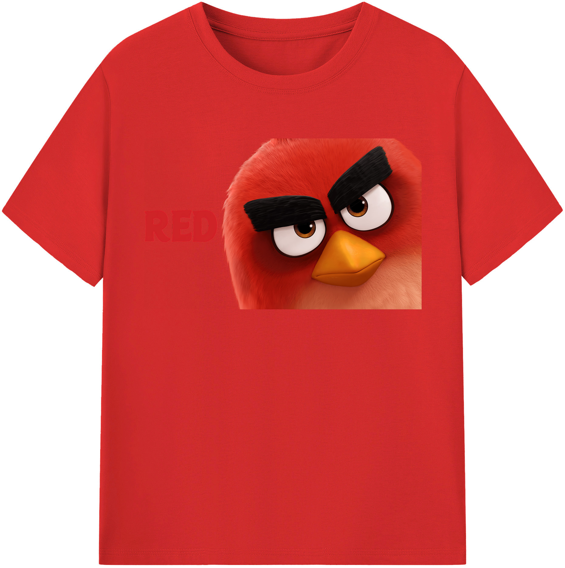 （画像用） Angry Birds アングリーバード レディースカジュアルプリントTシャツ（綿100％）