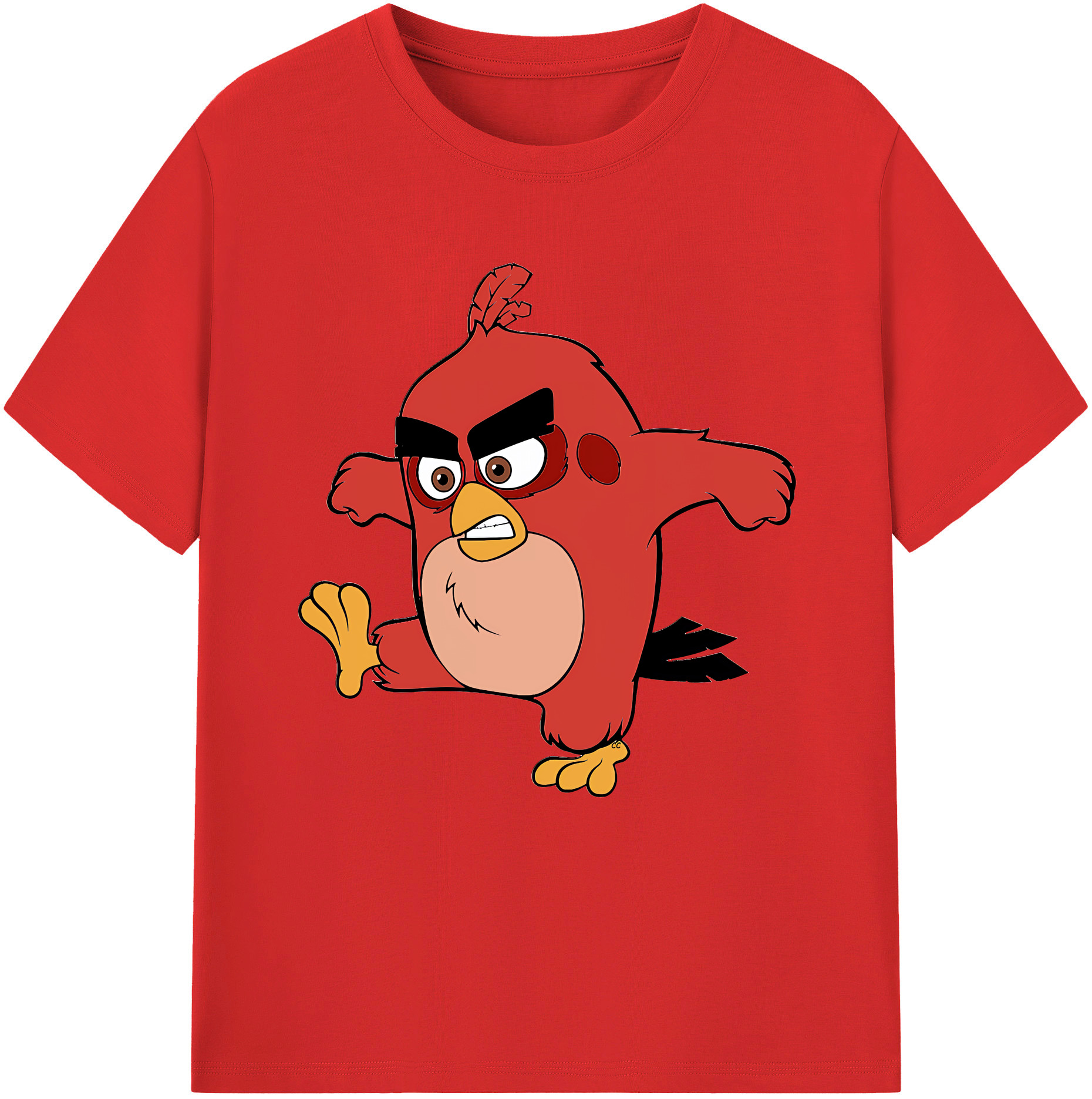 （画像用） Angry Birds アングリーバード レディースカジュアルプリントTシャツ（綿100％）