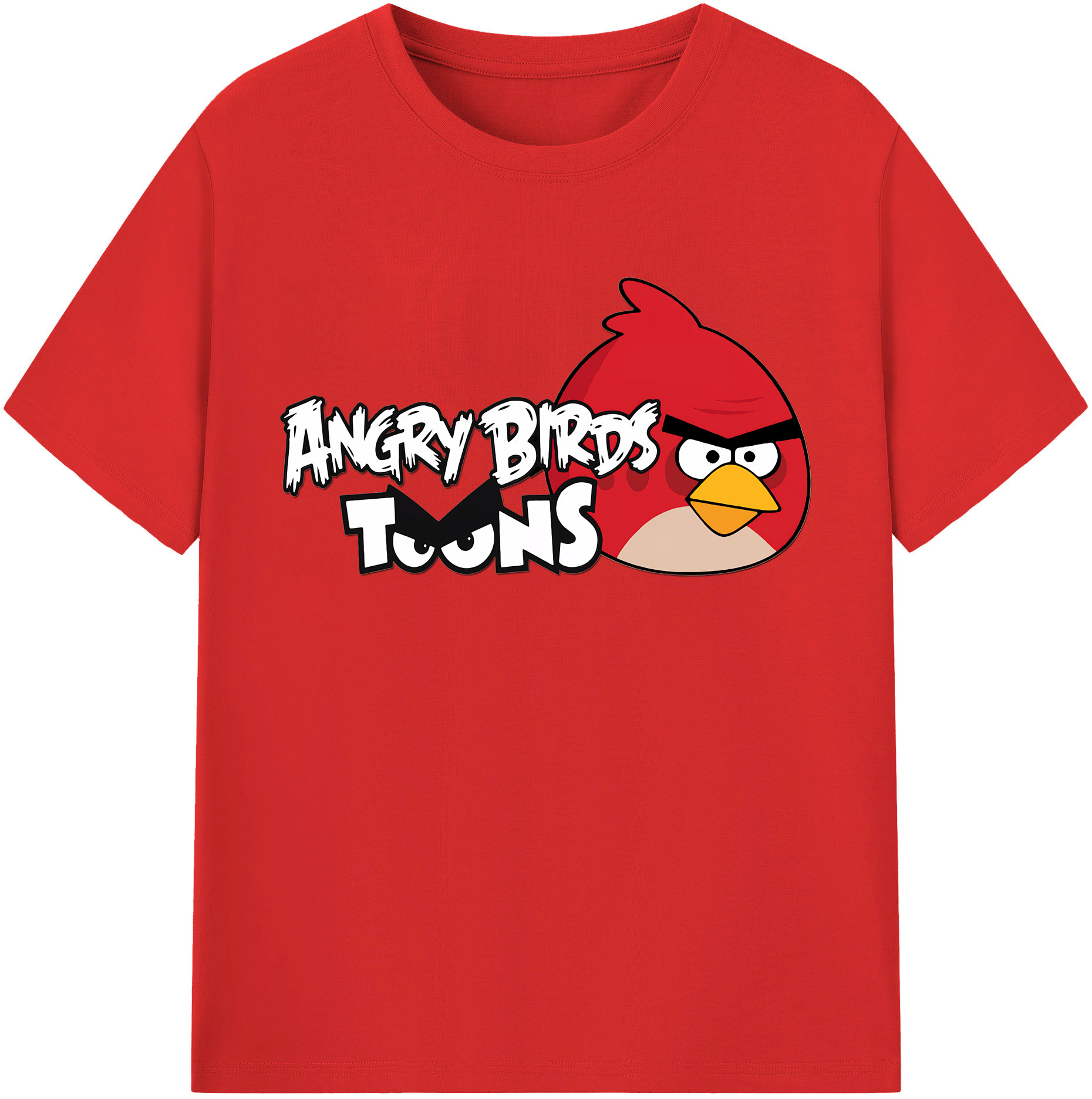 （画像用） Angry Birds アングリーバード レディースカジュアルプリントTシャツ（綿100％）