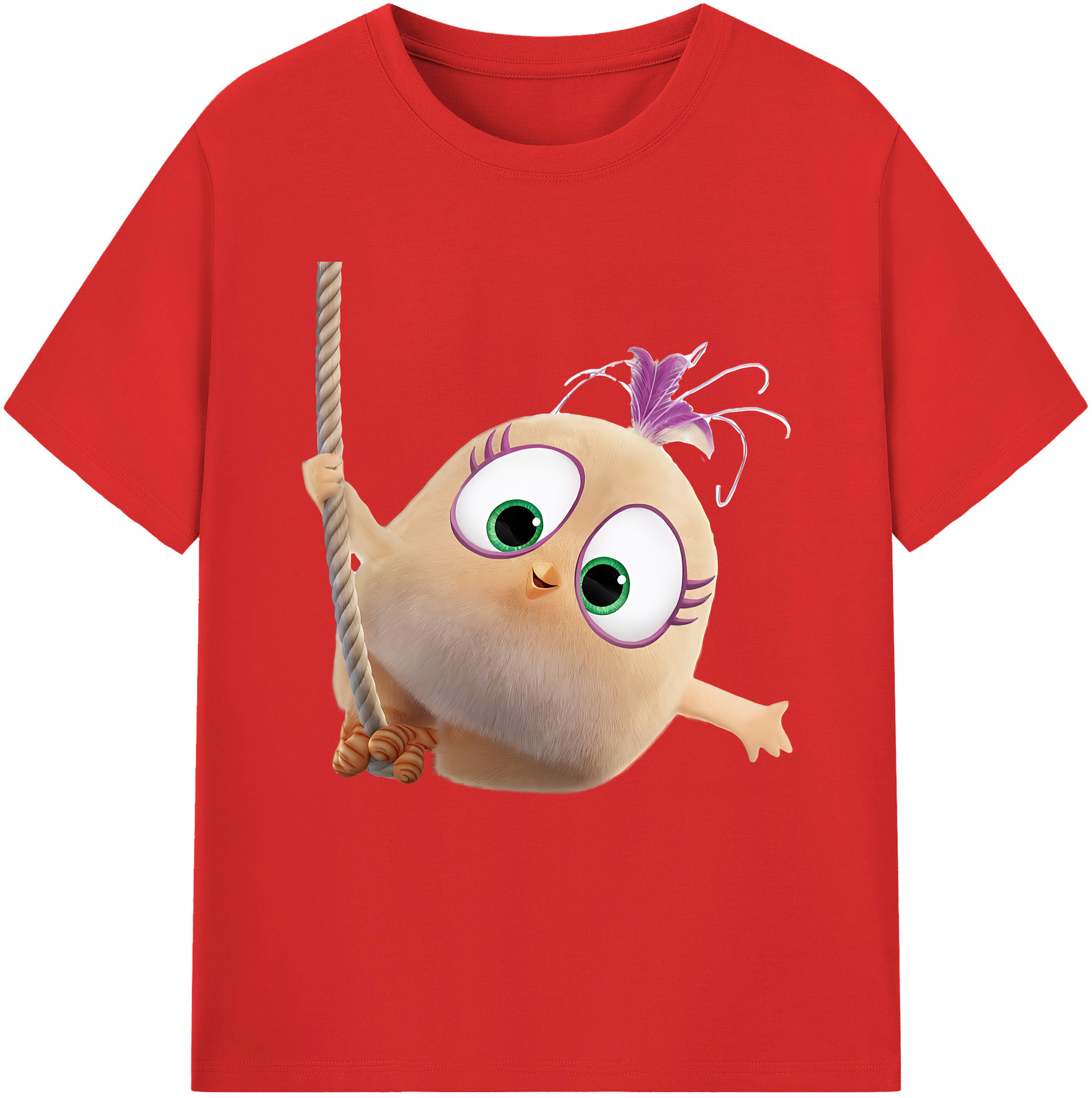 （画像用） Angry Birds アングリーバード レディースカジュアルプリントTシャツ（綿100％）