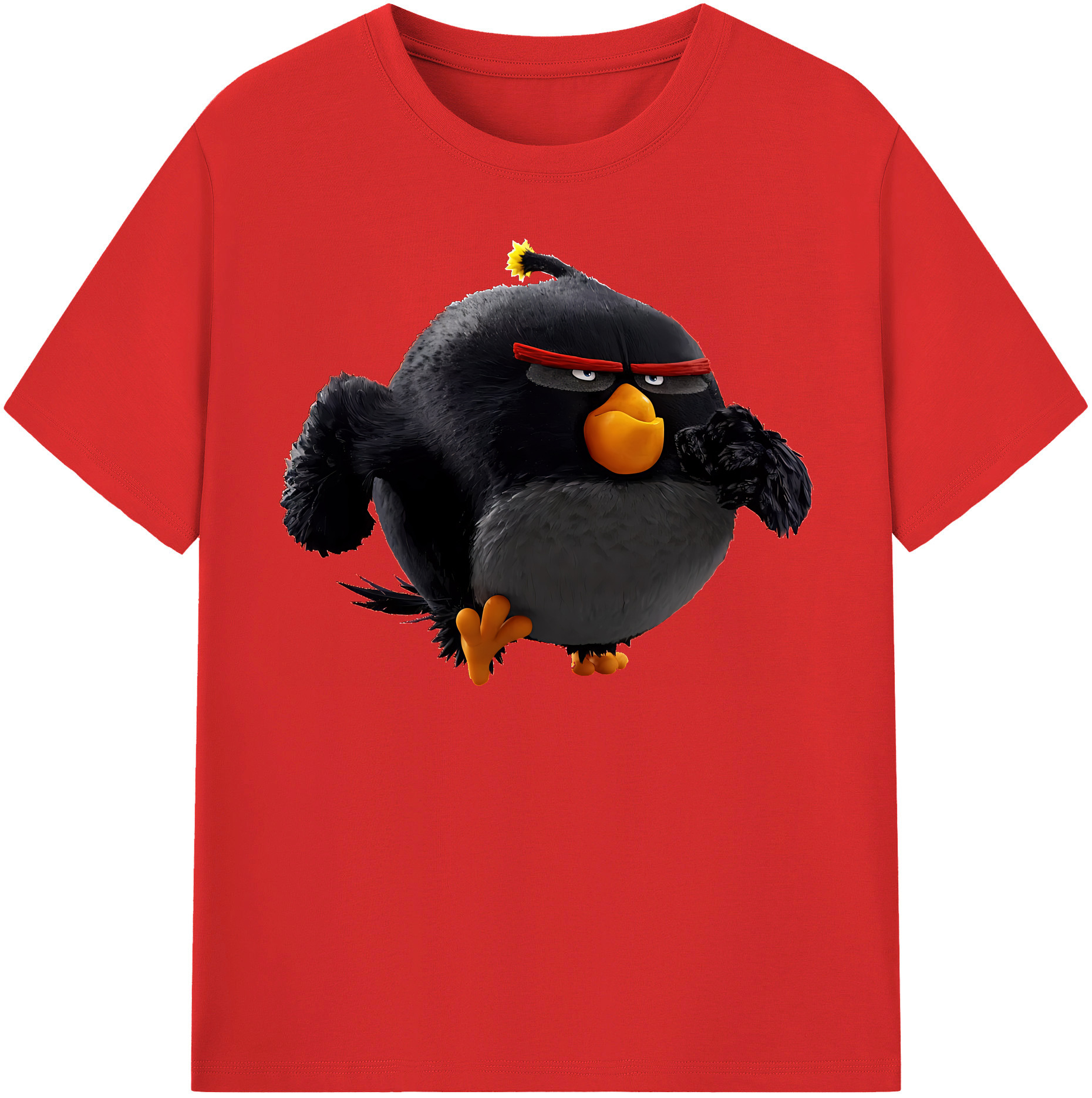 （画像用） Angry Birds アングリーバード レディースカジュアルプリントTシャツ（綿100％）