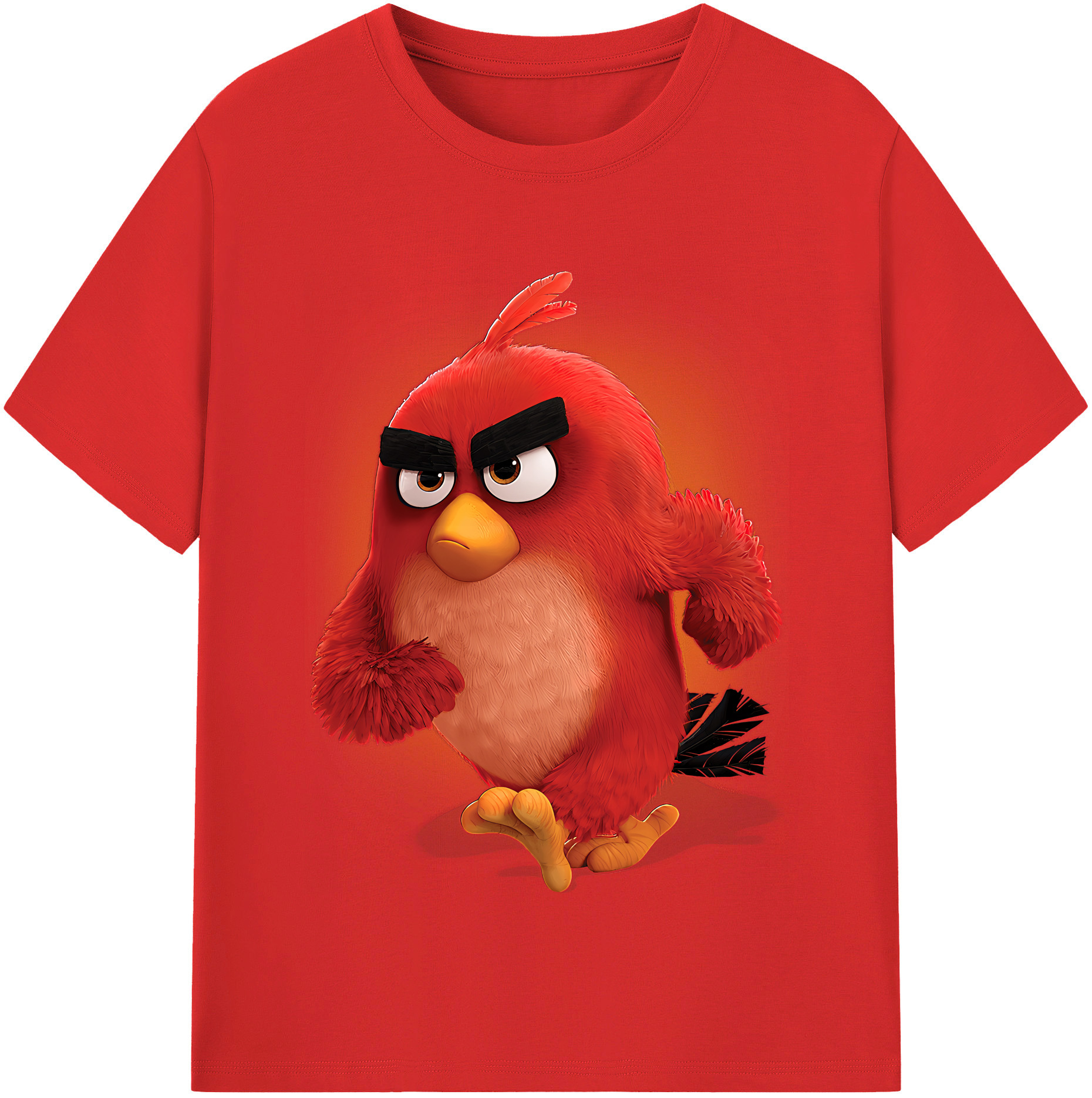 （画像用） Angry Birds アングリーバード レディースカジュアルプリントTシャツ（綿100％）