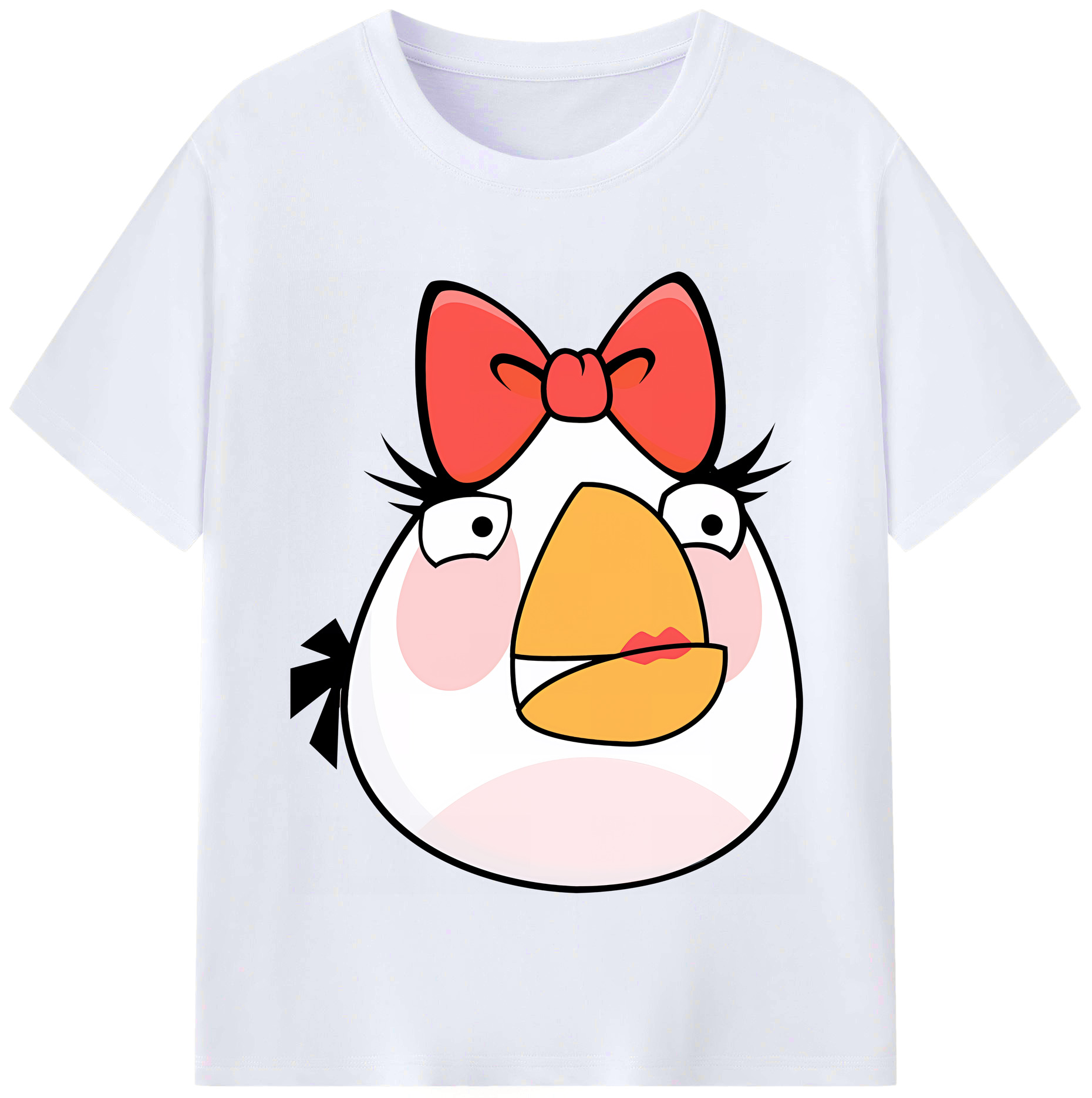 （画像用） Angry Birds アングリーバード レディースカジュアルプリントTシャツ（綿100％）