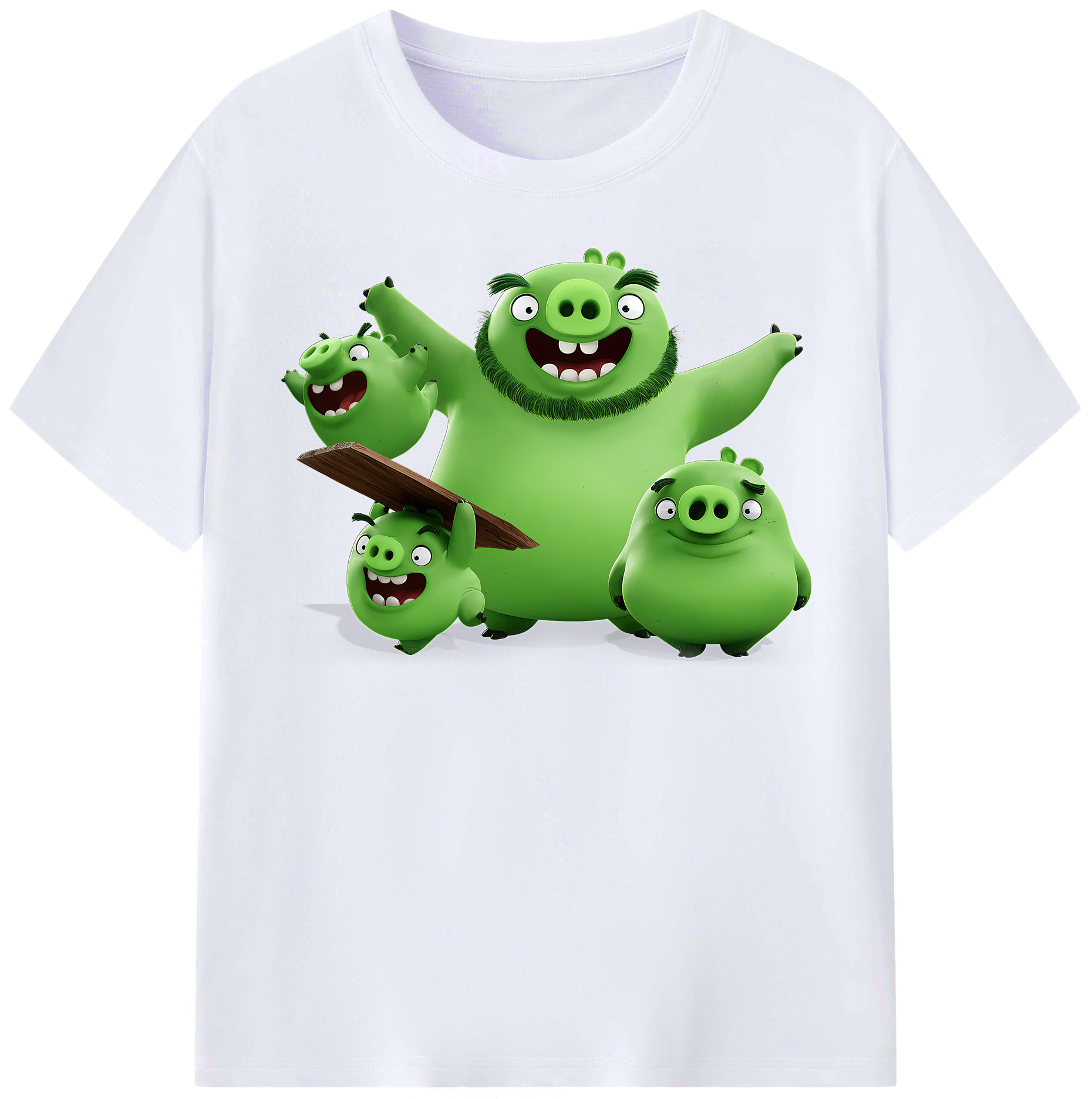 （画像用） Angry Birds アングリーバード レディースカジュアルプリントTシャツ（綿100％）