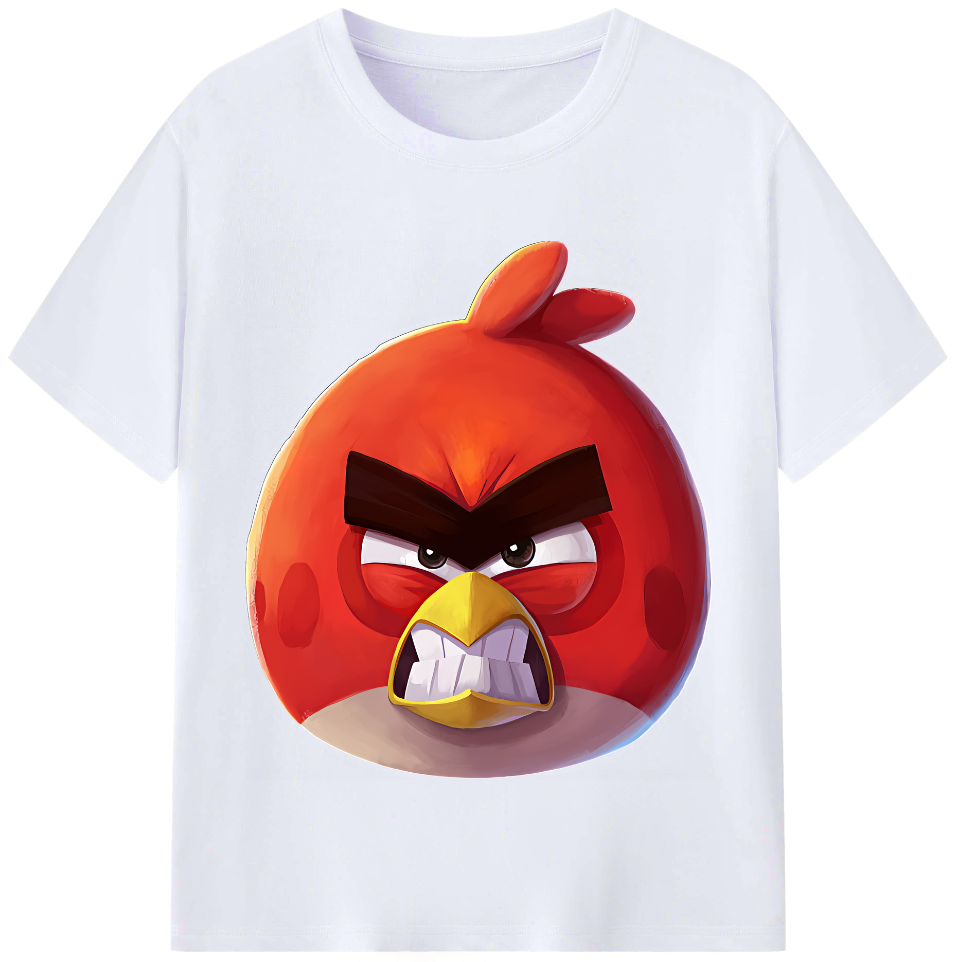 （画像用） Angry Birds アングリーバード レディースカジュアルプリントTシャツ（綿100％）