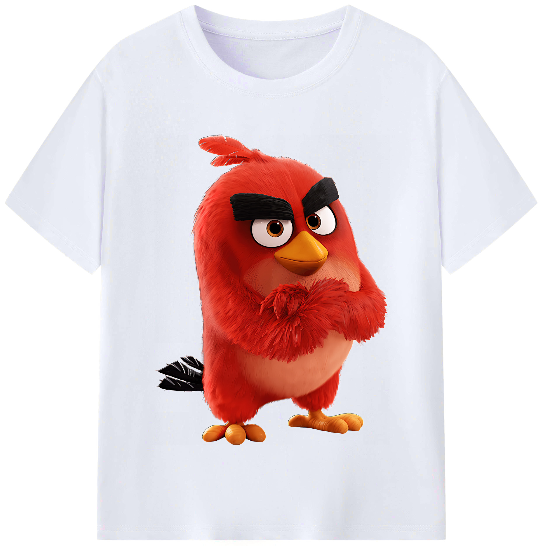 （画像用） Angry Birds アングリーバード レディースカジュアルプリントTシャツ（綿100％）