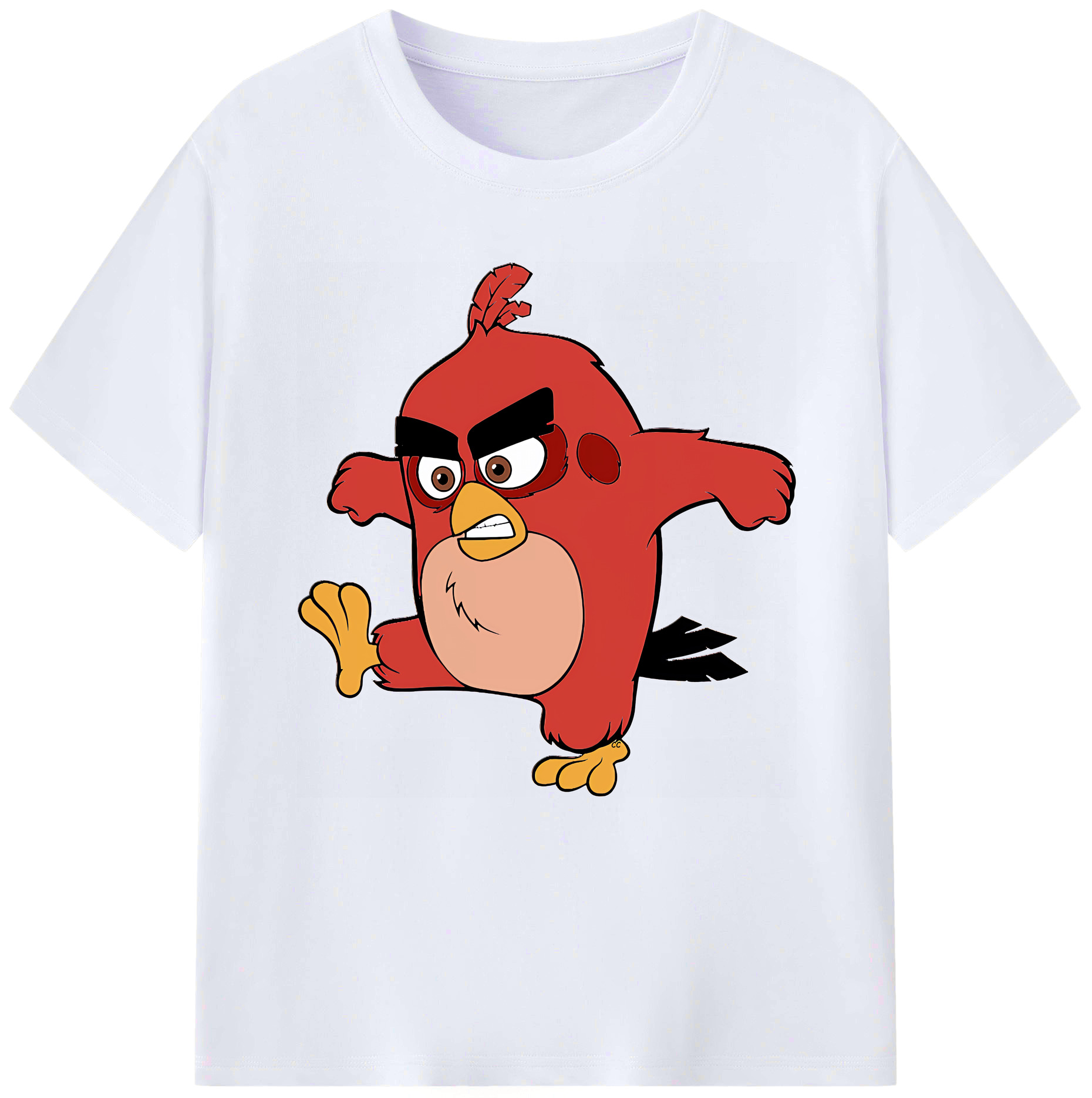 （画像用） Angry Birds アングリーバード レディースカジュアルプリントTシャツ（綿100％）