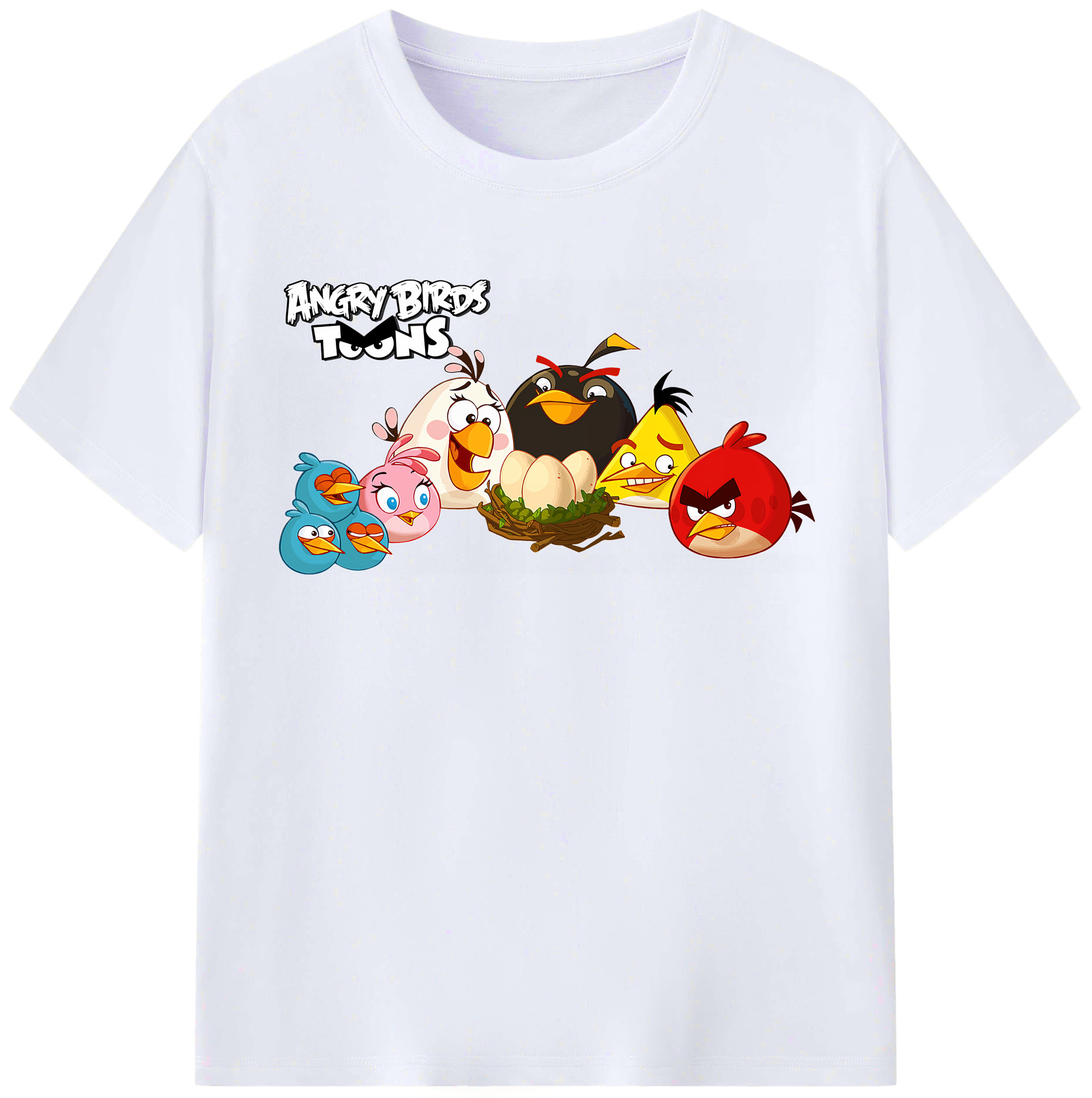 （画像用） Angry Birds アングリーバード レディースカジュアルプリントTシャツ（綿100％）