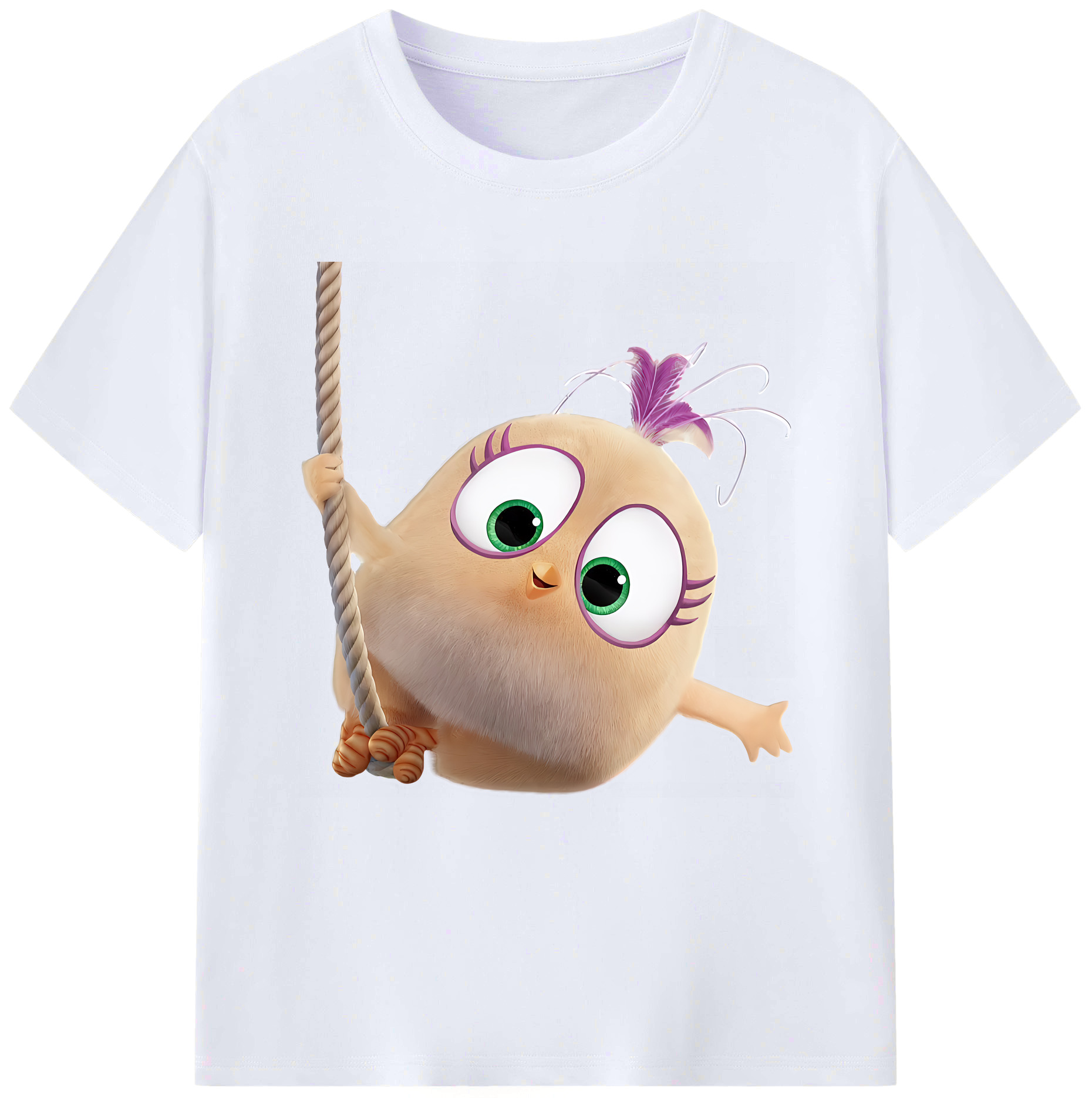 （画像用） Angry Birds アングリーバード レディースカジュアルプリントTシャツ（綿100％）