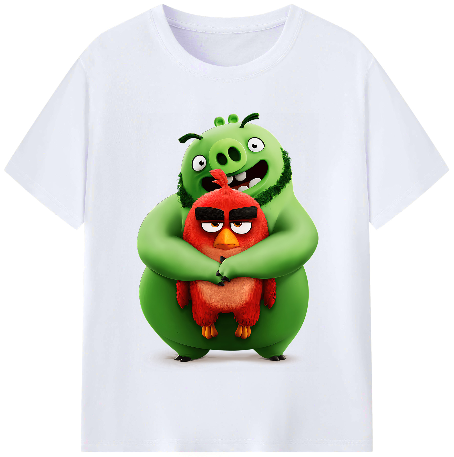 （画像用） Angry Birds アングリーバード レディースカジュアルプリントTシャツ（綿100％）