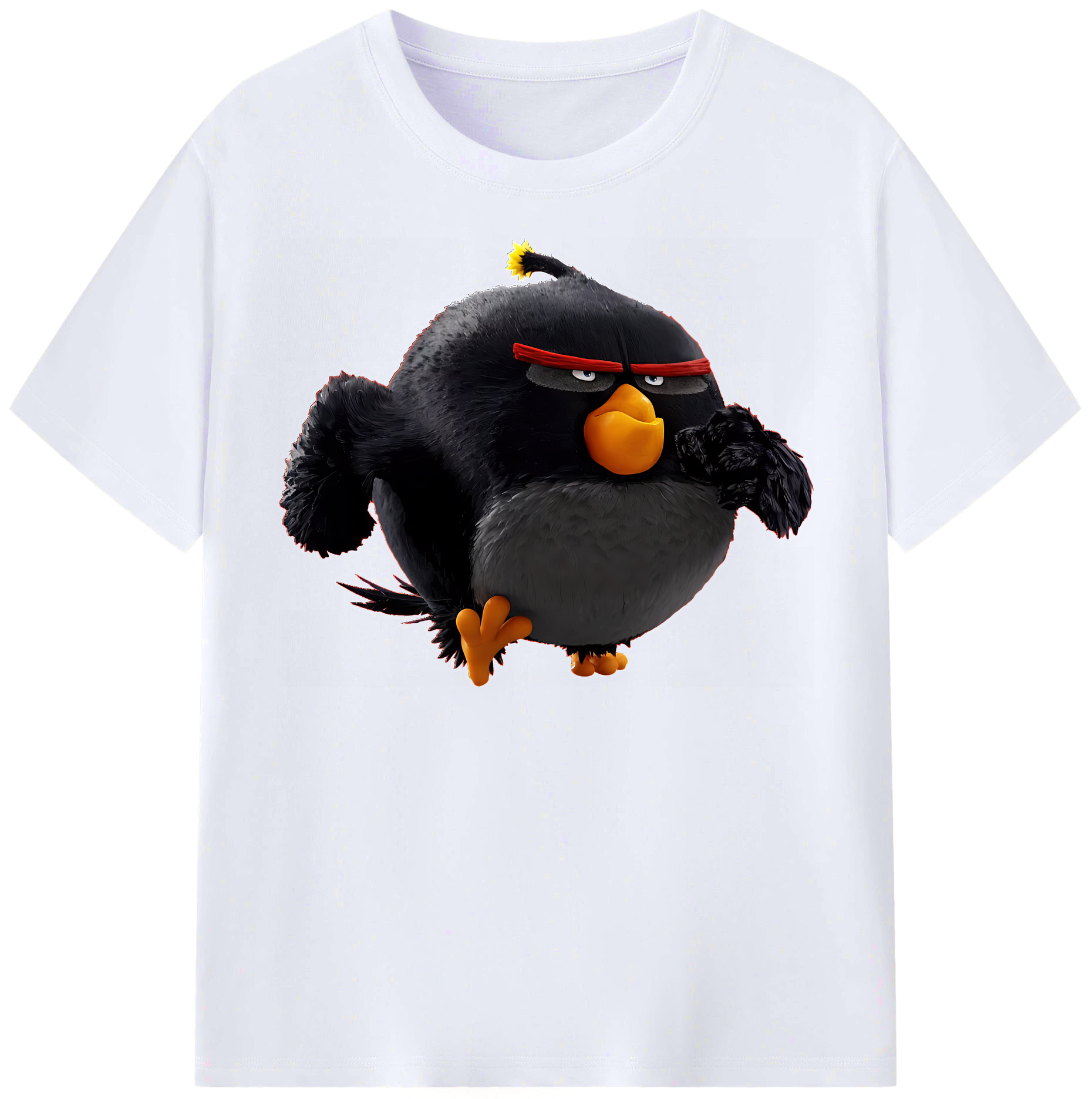 （画像用） Angry Birds アングリーバード レディースカジュアルプリントTシャツ（綿100％）