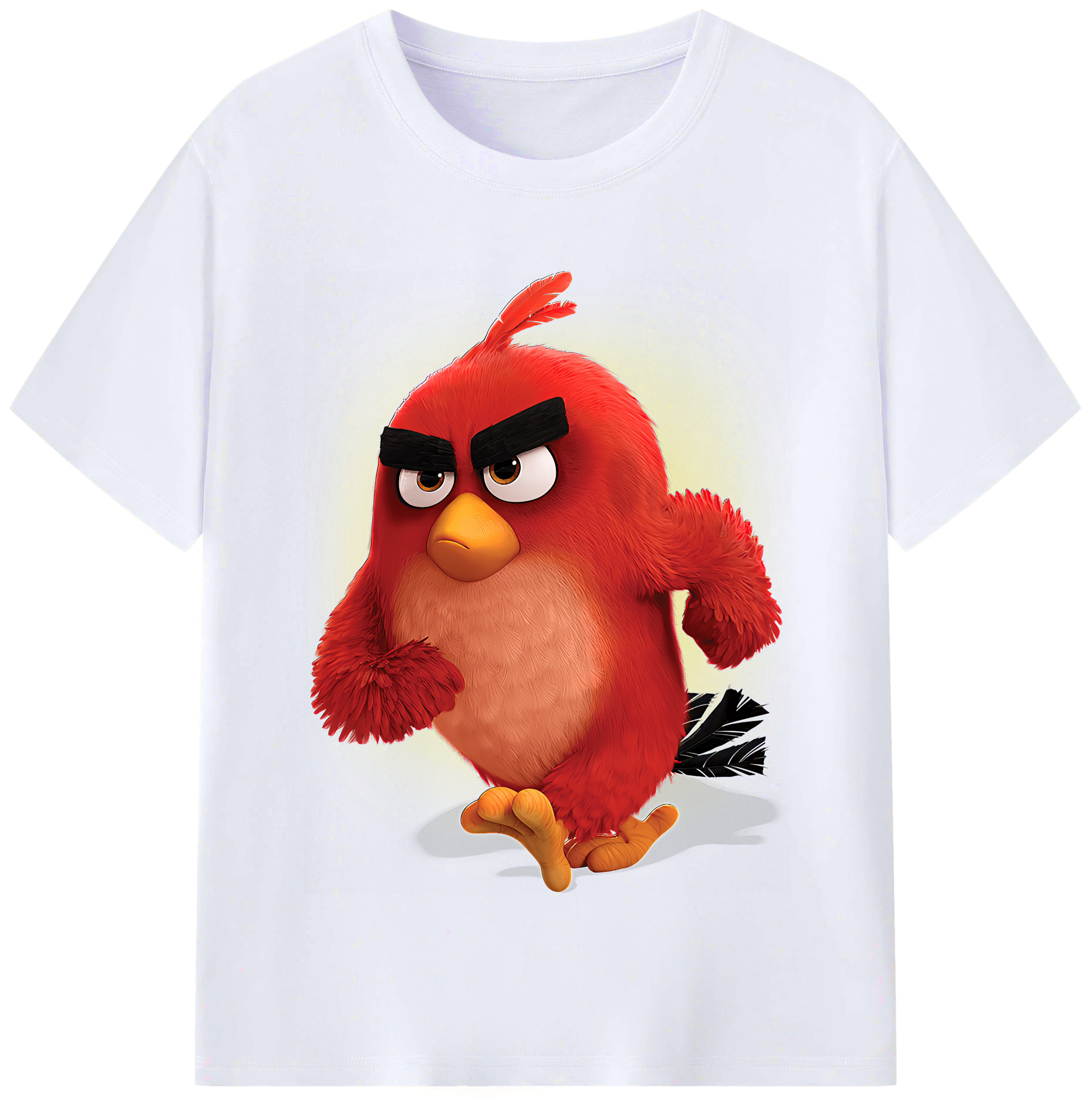 （画像用） Angry Birds アングリーバード レディースカジュアルプリントTシャツ（綿100％）