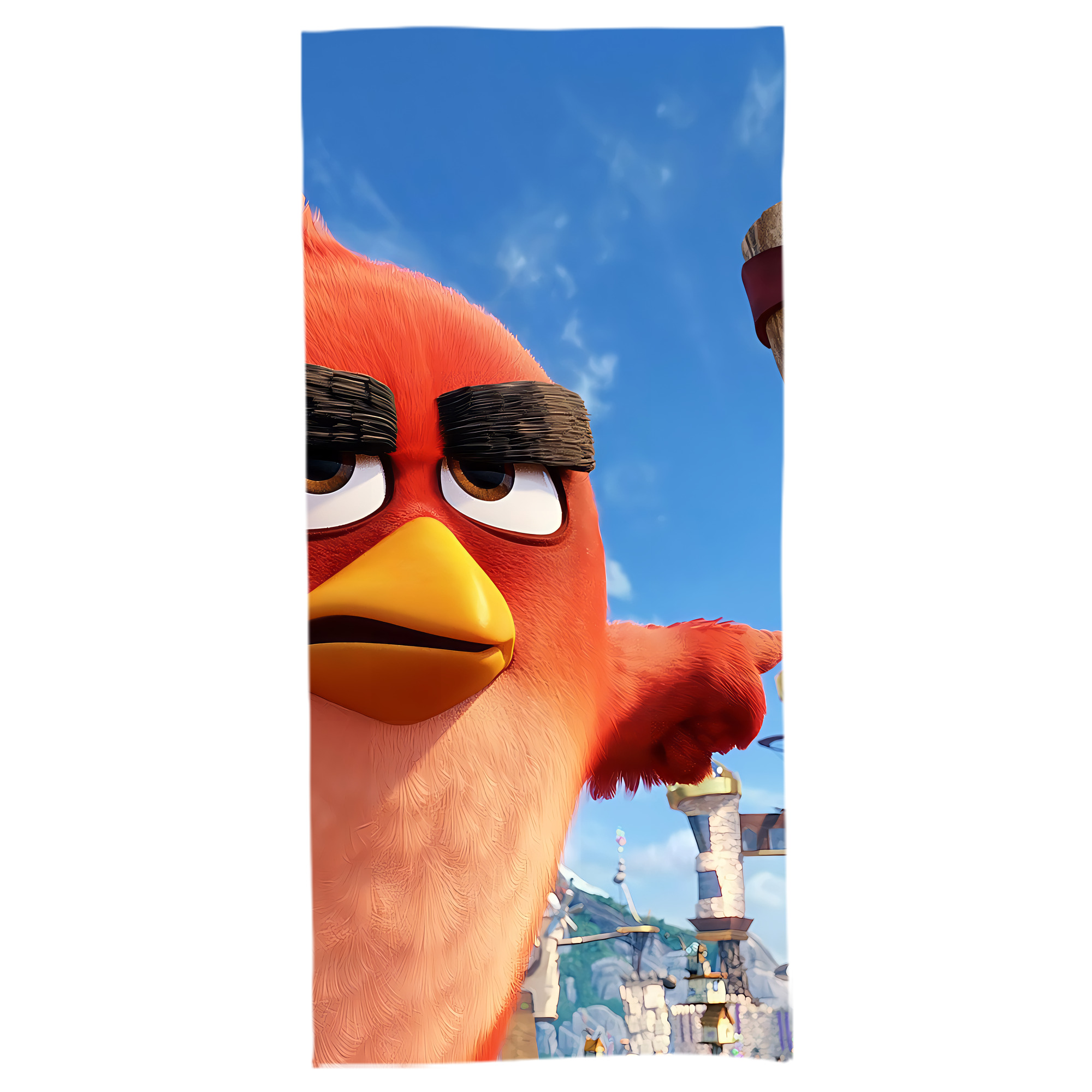 （画像用） Angry Birds アングリーバード 大判バスタオル 70×140cm 吸水速乾 柔らかい肌触り