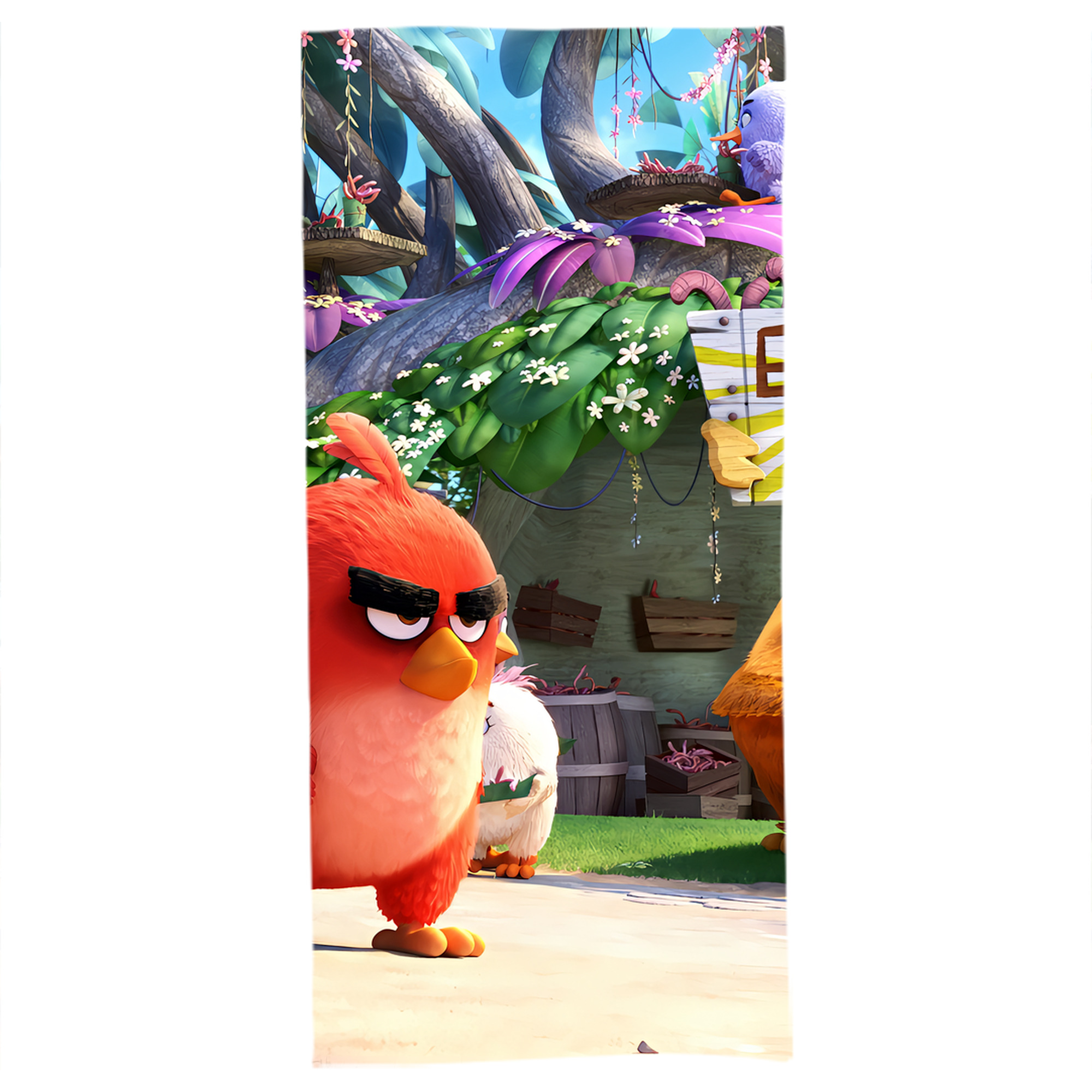 （画像用） Angry Birds アングリーバード 大判バスタオル 70×140cm 吸水速乾 柔らかい肌触り