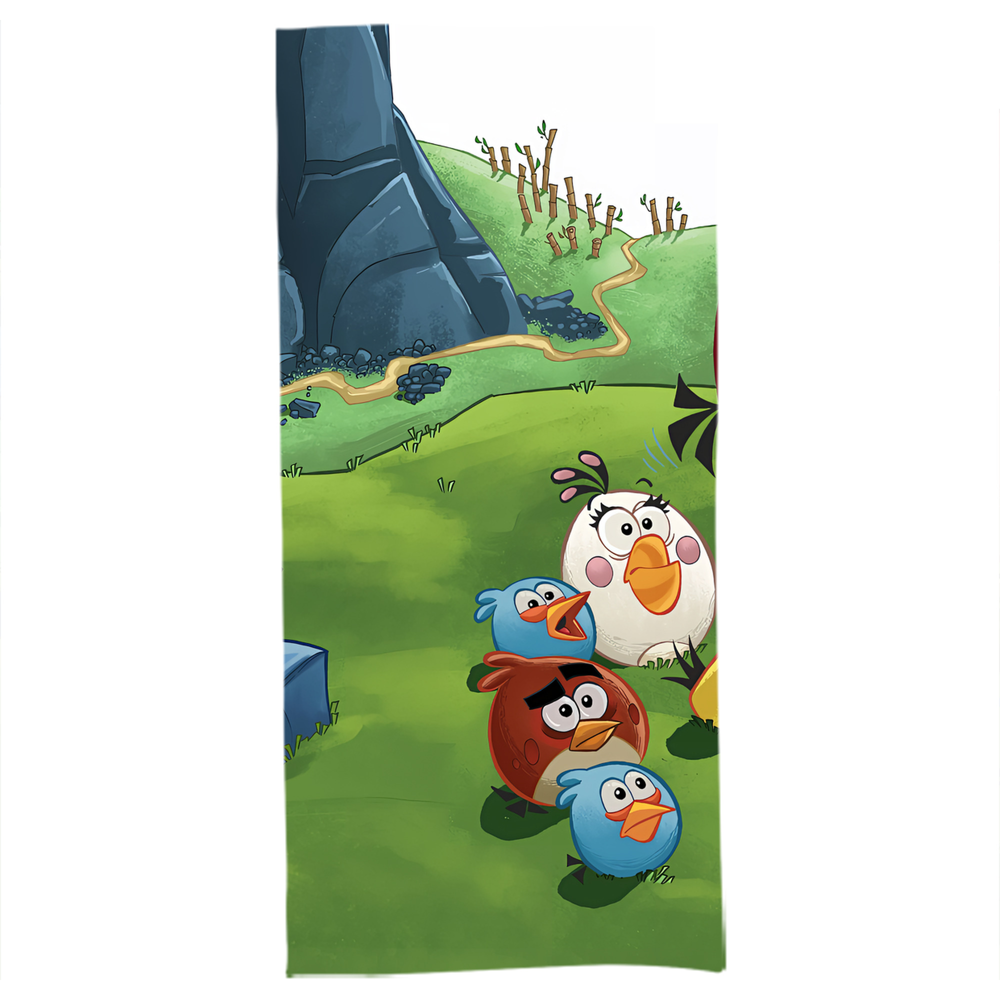 （画像用） Angry Birds アングリーバード 大判バスタオル 70×140cm 吸水速乾 柔らかい肌触り