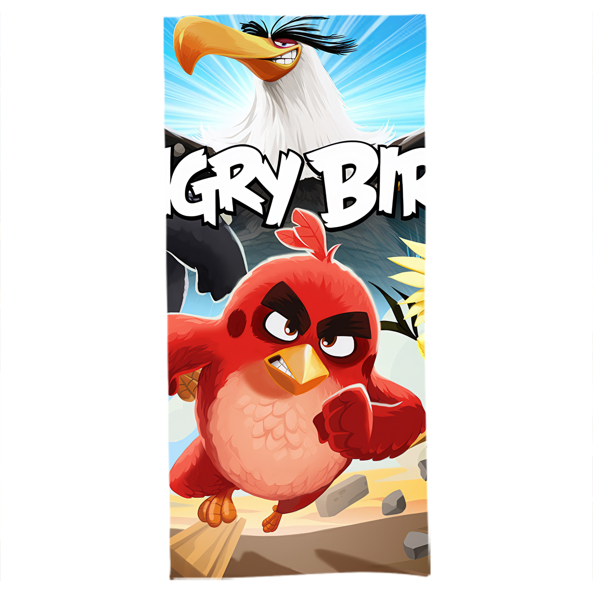（画像用） Angry Birds アングリーバード 大判バスタオル 70×140cm 吸水速乾 柔らかい肌触り