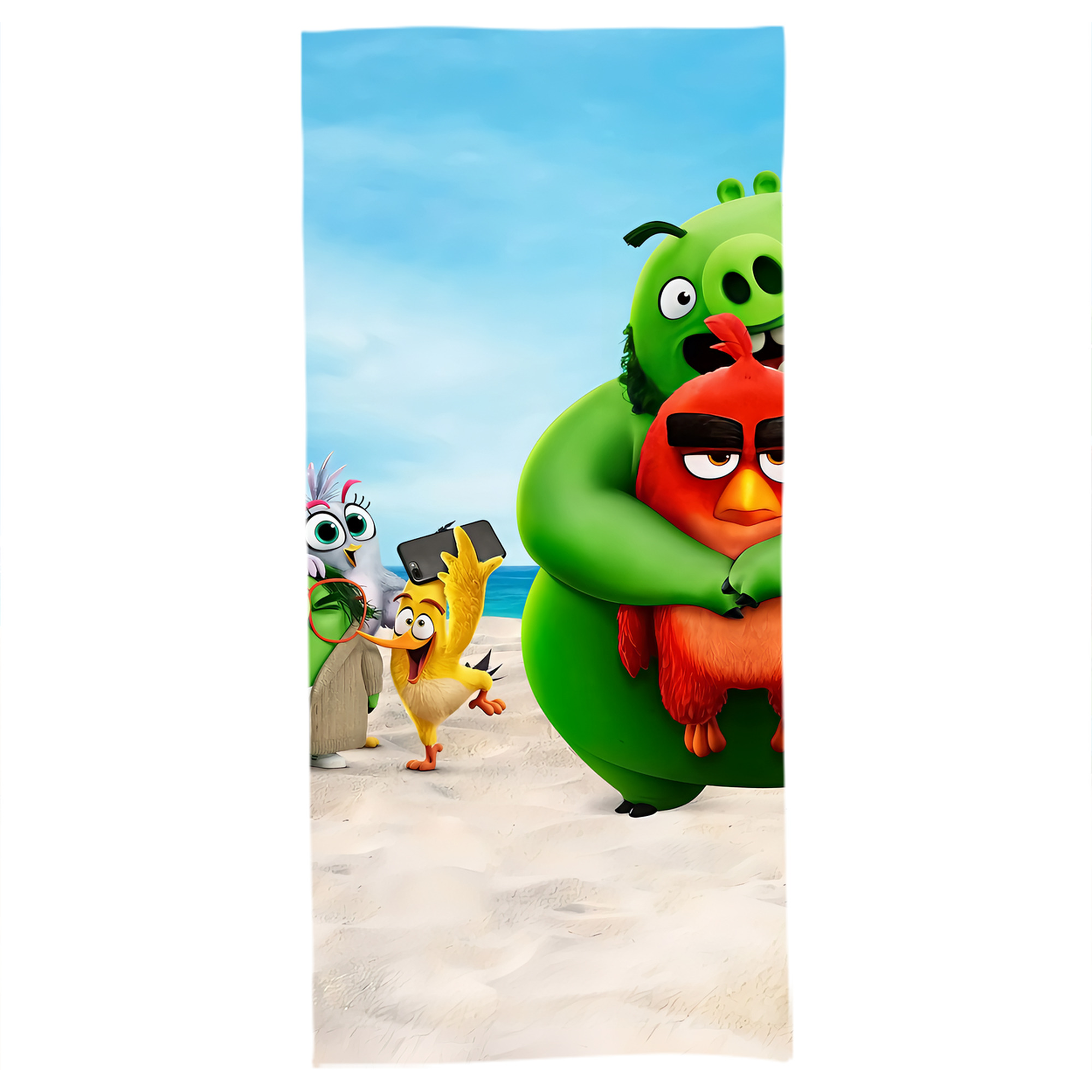 （画像用） Angry Birds アングリーバード 大判バスタオル 70×140cm 吸水速乾 柔らかい肌触り