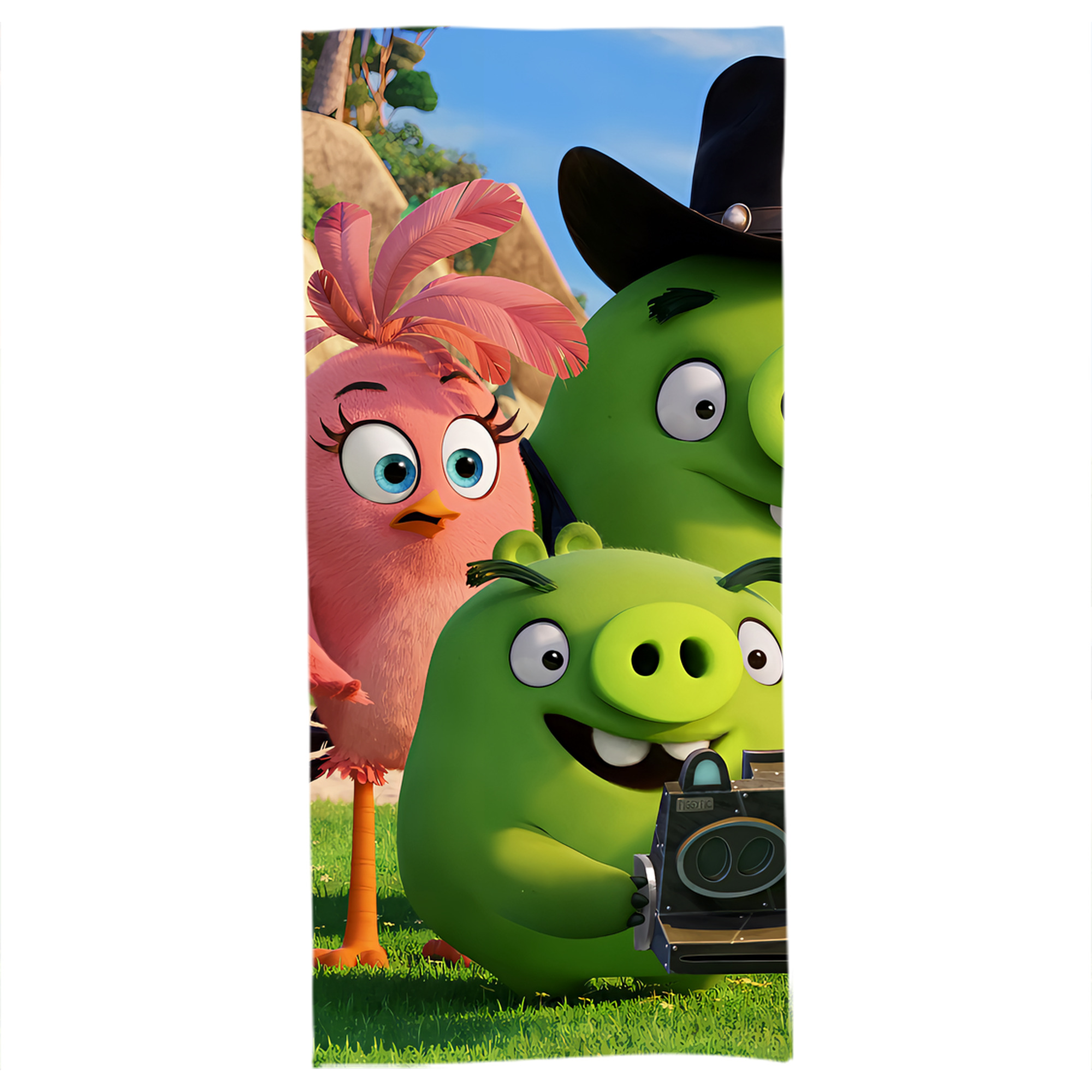 （画像用） Angry Birds アングリーバード 大判バスタオル 70×140cm 吸水速乾 柔らかい肌触り