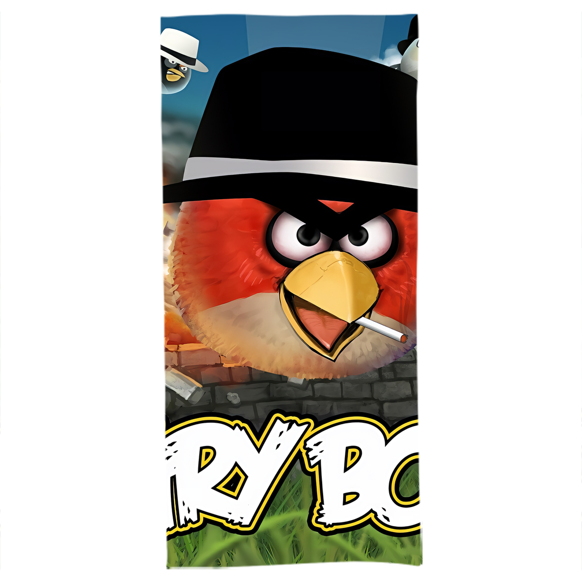 （画像用） Angry Birds アングリーバード 大判バスタオル 70×140cm 吸水速乾 柔らかい肌触り