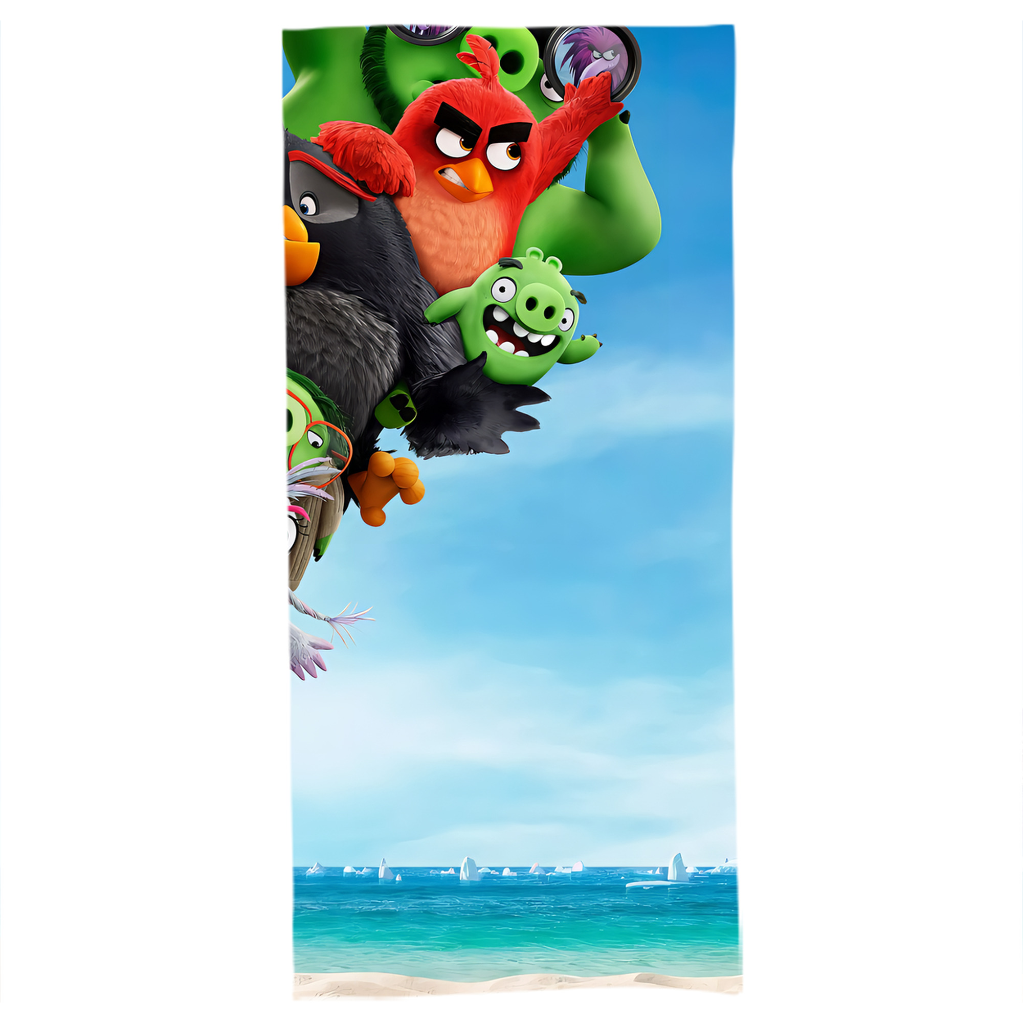 （画像用） Angry Birds アングリーバード 大判バスタオル 70×140cm 吸水速乾 柔らかい肌触り