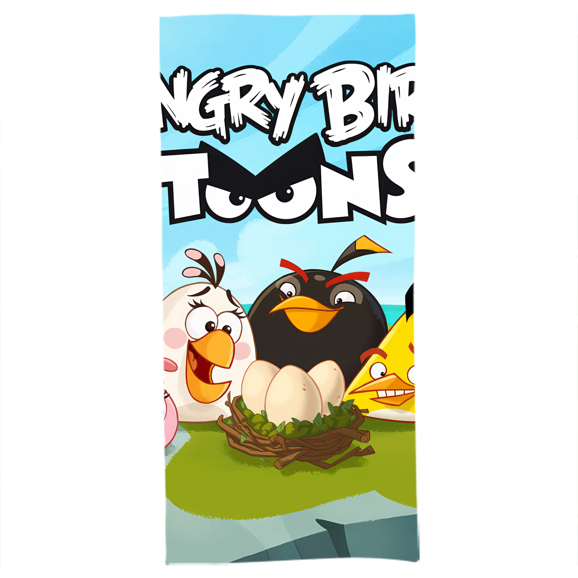 （画像用） Angry Birds アングリーバード 大判バスタオル 70×140cm 吸水速乾 柔らかい肌触り
